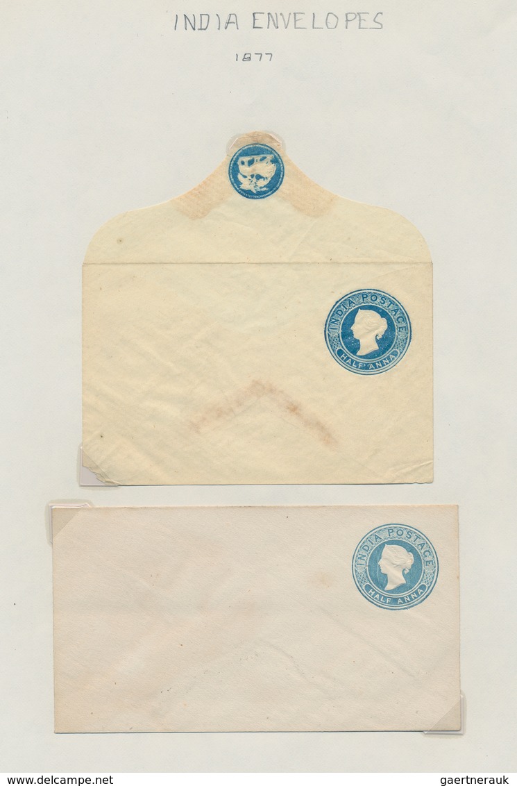 Indien - Ganzsachen: 1870's-1970's Ca.: Collection Of More Than 240 Postal Stationery Cards, Double - Unclassified