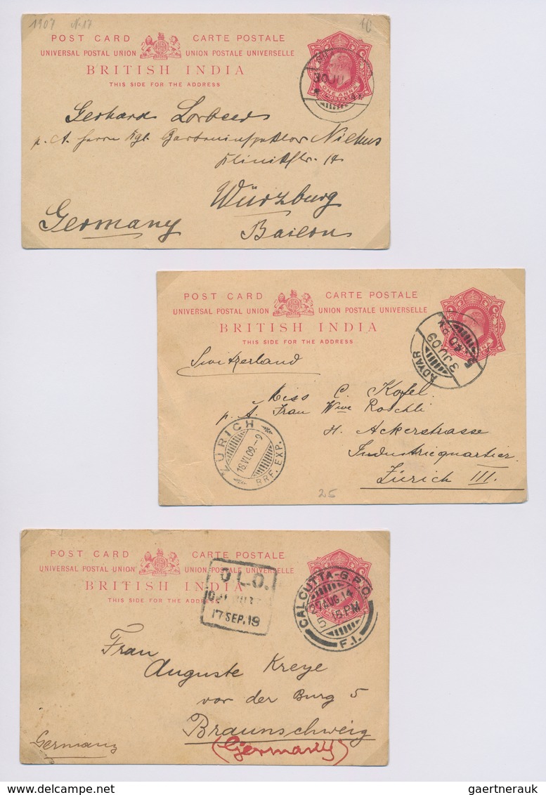 Indien - Ganzsachen: 1879-1937 Specialized Collection Of More Than 140 Postal Stationery Cards, Unus - Non Classés