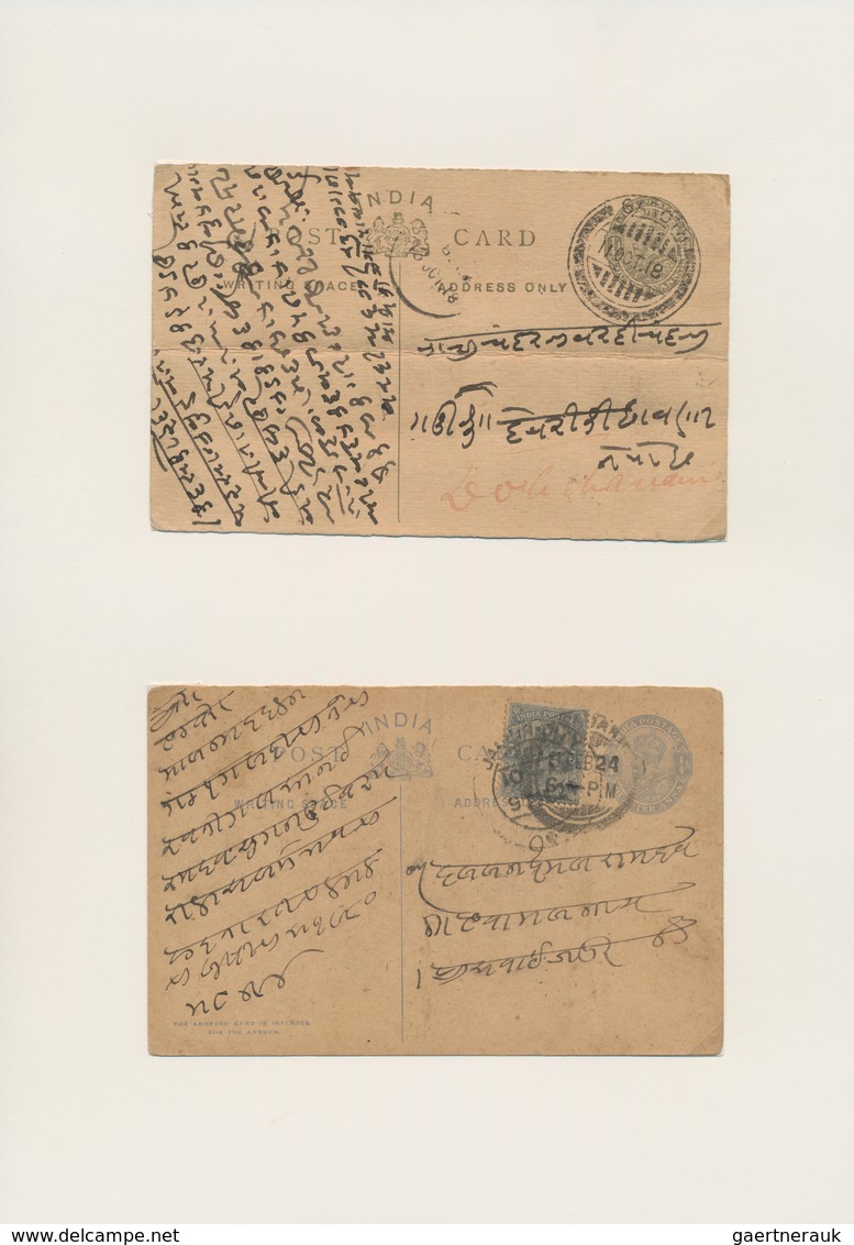 Indien - Ganzsachen: 1879-1937 Specialized Collection Of More Than 140 Postal Stationery Cards, Unus - Sin Clasificación