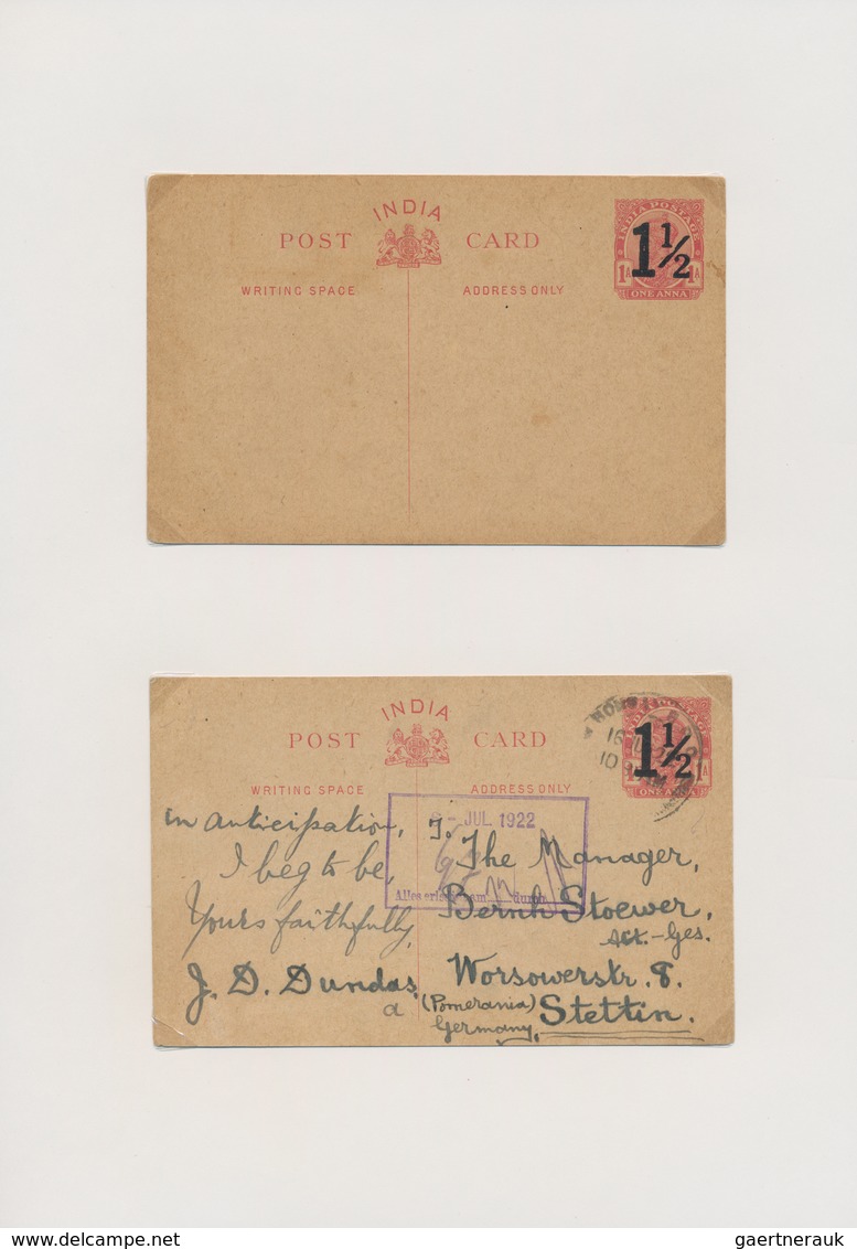 Indien - Ganzsachen: 1879-1937 Specialized Collection Of More Than 140 Postal Stationery Cards, Unus - Sin Clasificación