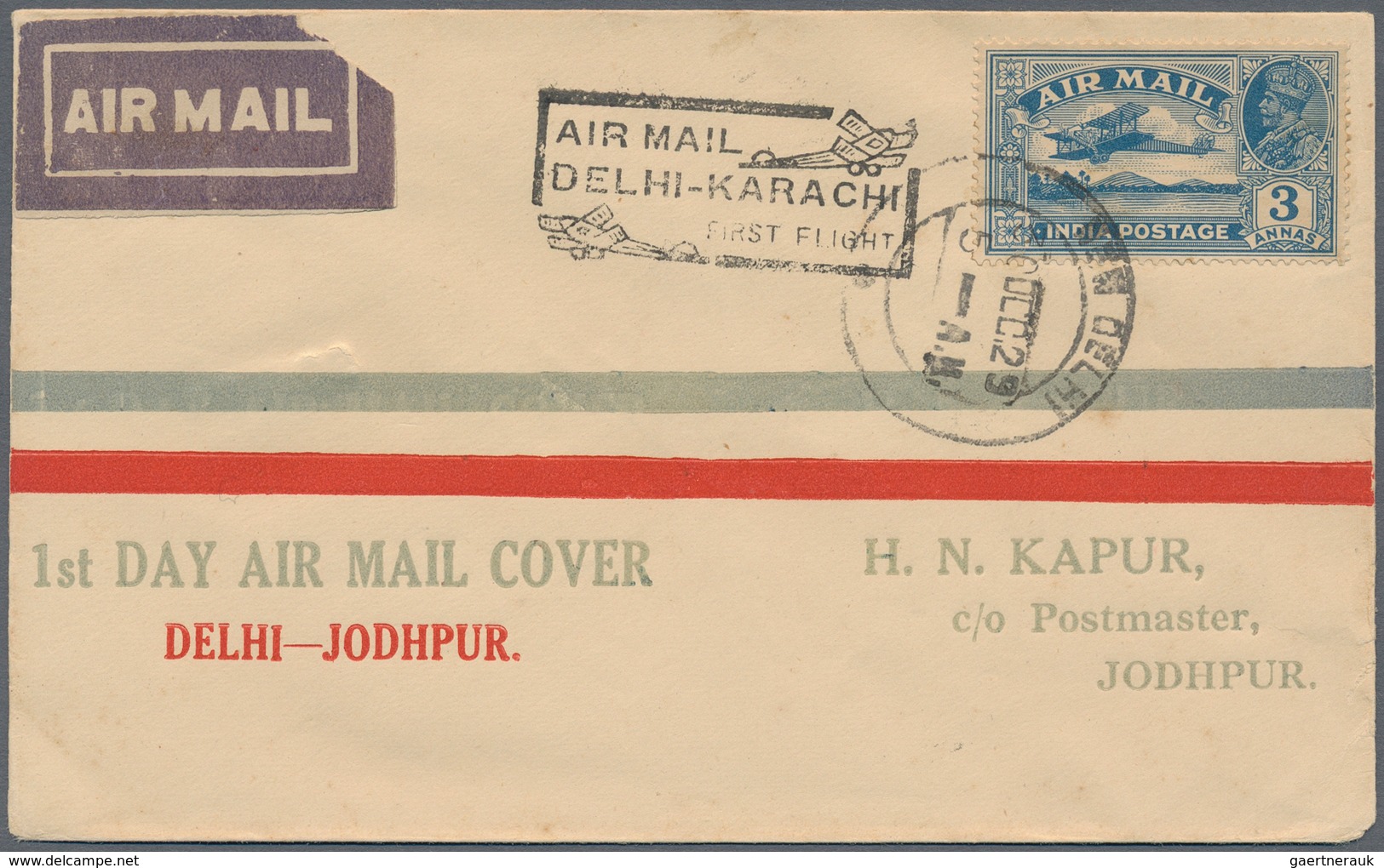 Indien - Flugpost: 1929-1947 Collection Of 50 Airmail Covers And Postcards Including A Lot Of Mail F - Luftpost