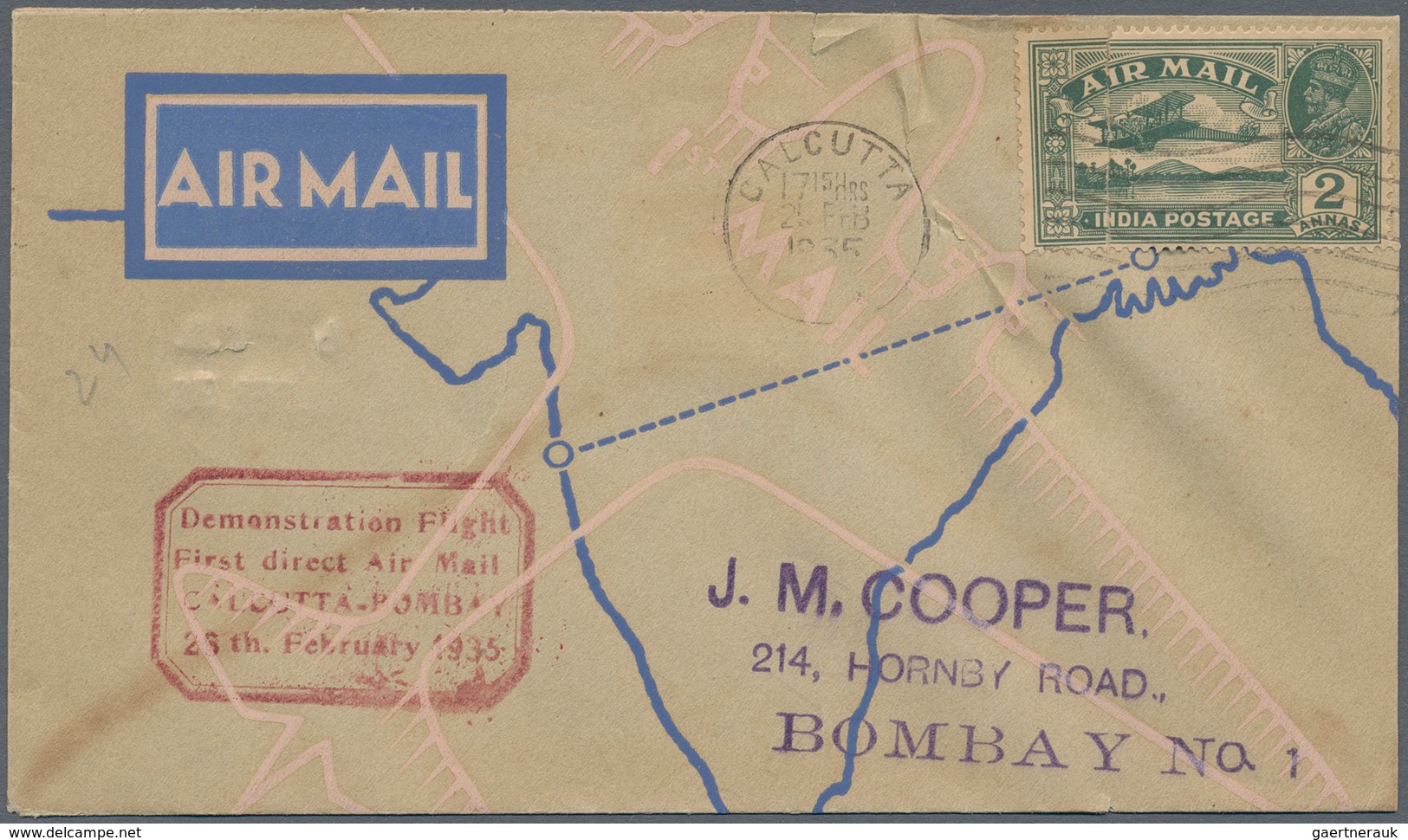Indien - Flugpost: 1929-1947 Collection Of 50 Airmail Covers And Postcards Including A Lot Of Mail F - Posta Aerea