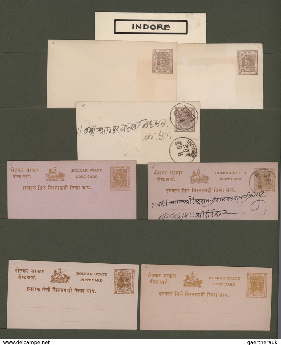 Indien - Feudalstaaten: 1880-1950 POSTAL STATIONERY: Comprehensive Collection Of More Than 340 Posta - Otros & Sin Clasificación