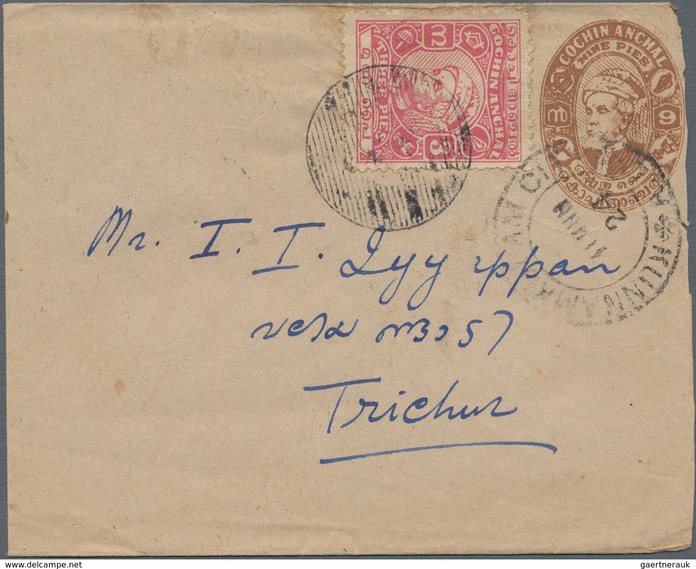 Indien - Feudalstaaten - Cochin: COCHIN 1917-1948: Collection of about 60 postal stationery cards an