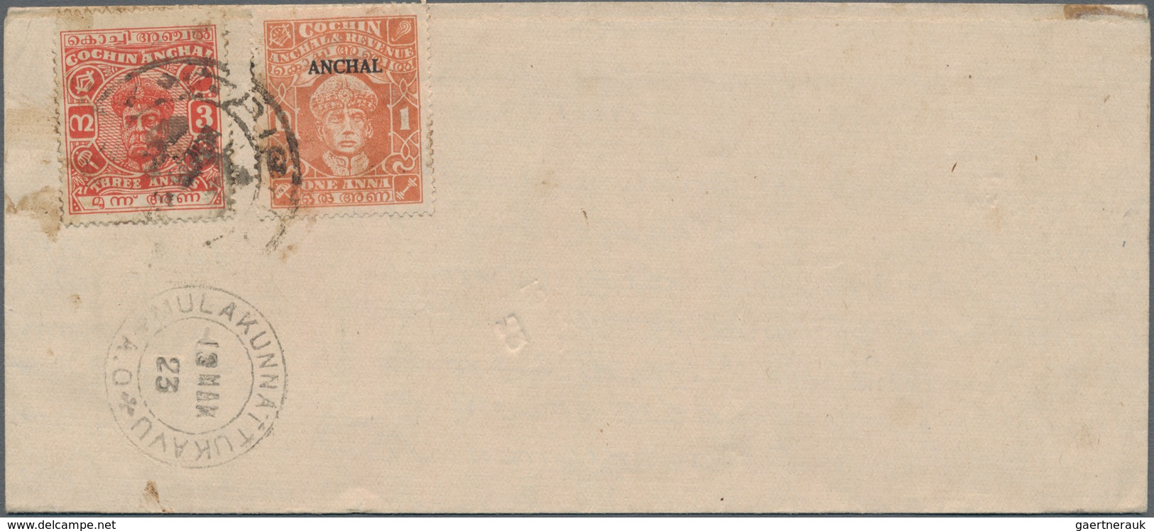 Indien - Feudalstaaten - Cochin: COCHIN 1894-1949: About 80 covers and postcards plus 16 uprated pos