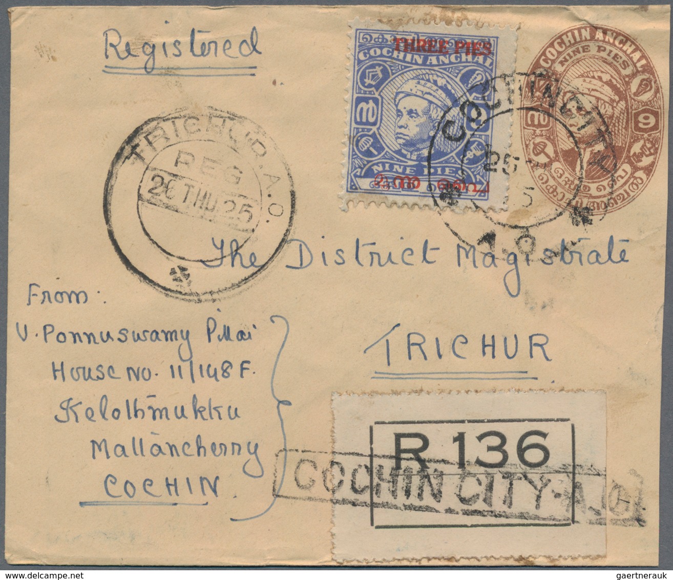 Indien - Feudalstaaten - Cochin: COCHIN 1892-1940's: Collection of 49 postal stationery cards (31) a