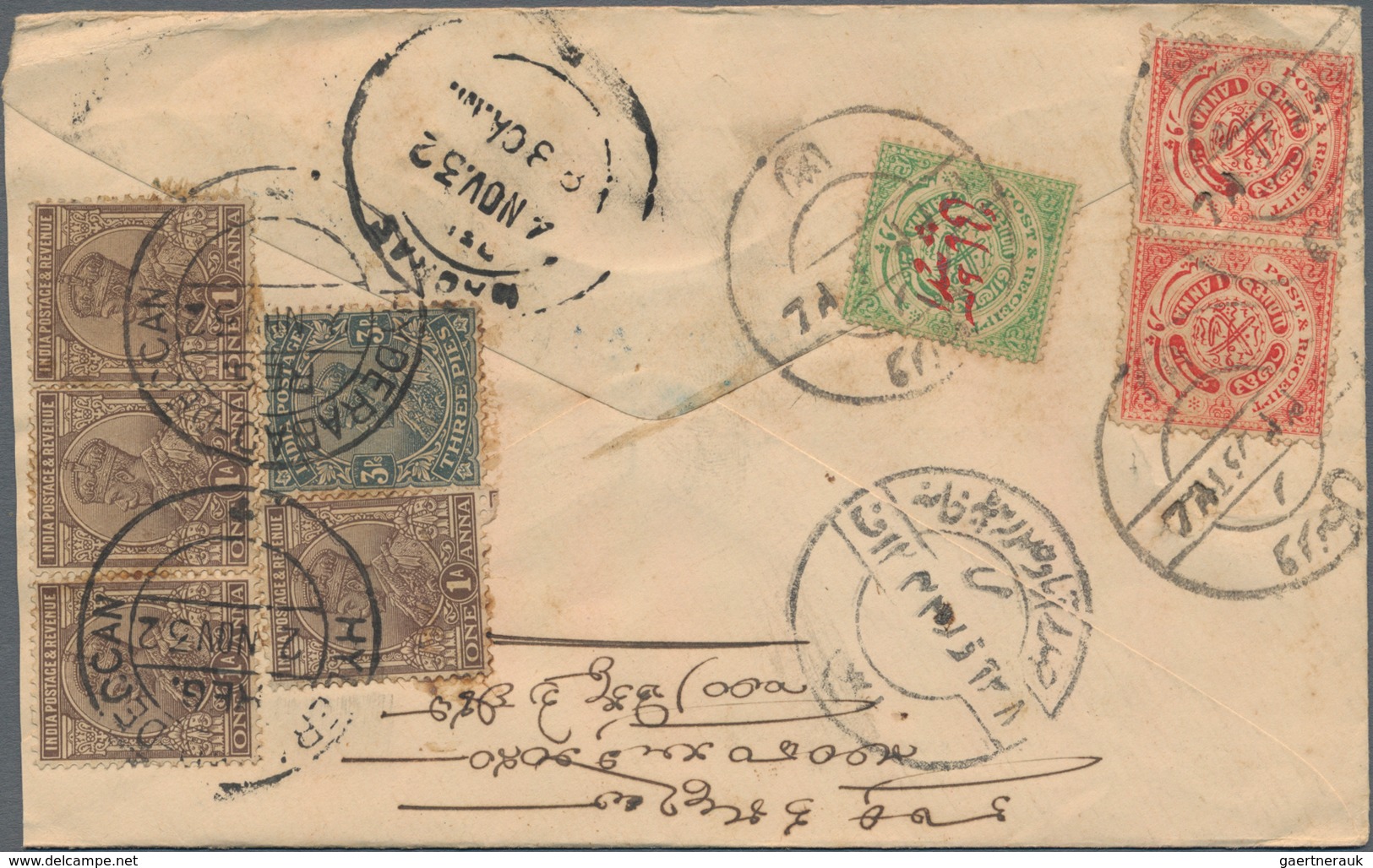 Indien - Feudalstaaten - Hyderabad: HYDERABAD 1906-1940's: About 80 covers bearing Hyderabad-British