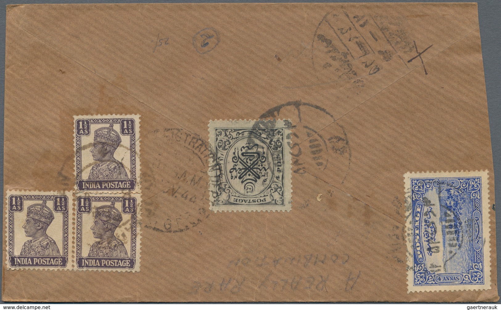 Indien - Feudalstaaten - Hyderabad: HYDERABAD 1906-1940's: About 80 covers bearing Hyderabad-British