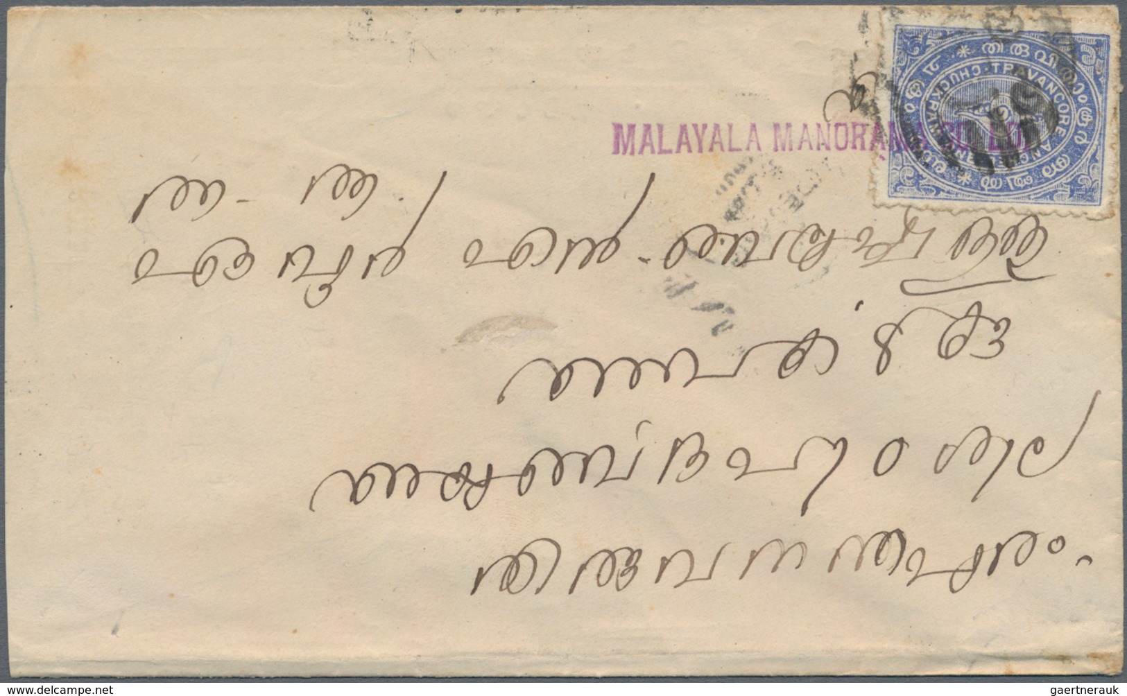 Indien - Feudalstaaten - Travancore: TRAVANCORE 1890's-1940's: About 50 covers and postcards, 30 pos