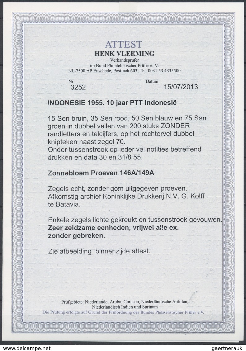 Indonesien - Lokalausgaben: 1945/50, Very Specialized Collection On Pages/stock Cards In Two Large S - Indonesië