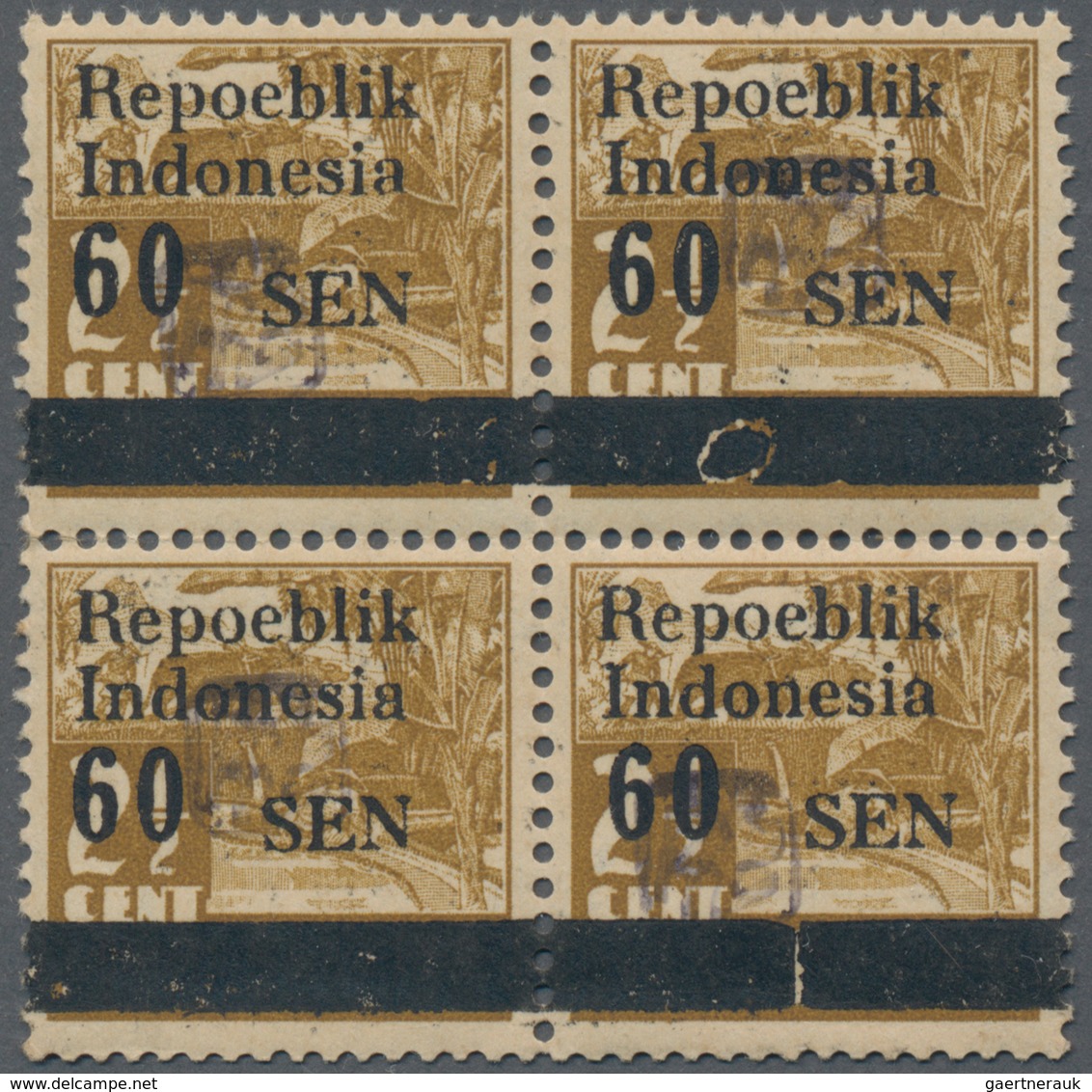 Indonesien - Lokalausgaben: 1945/50, very specialized collection on pages/stock cards in two large s