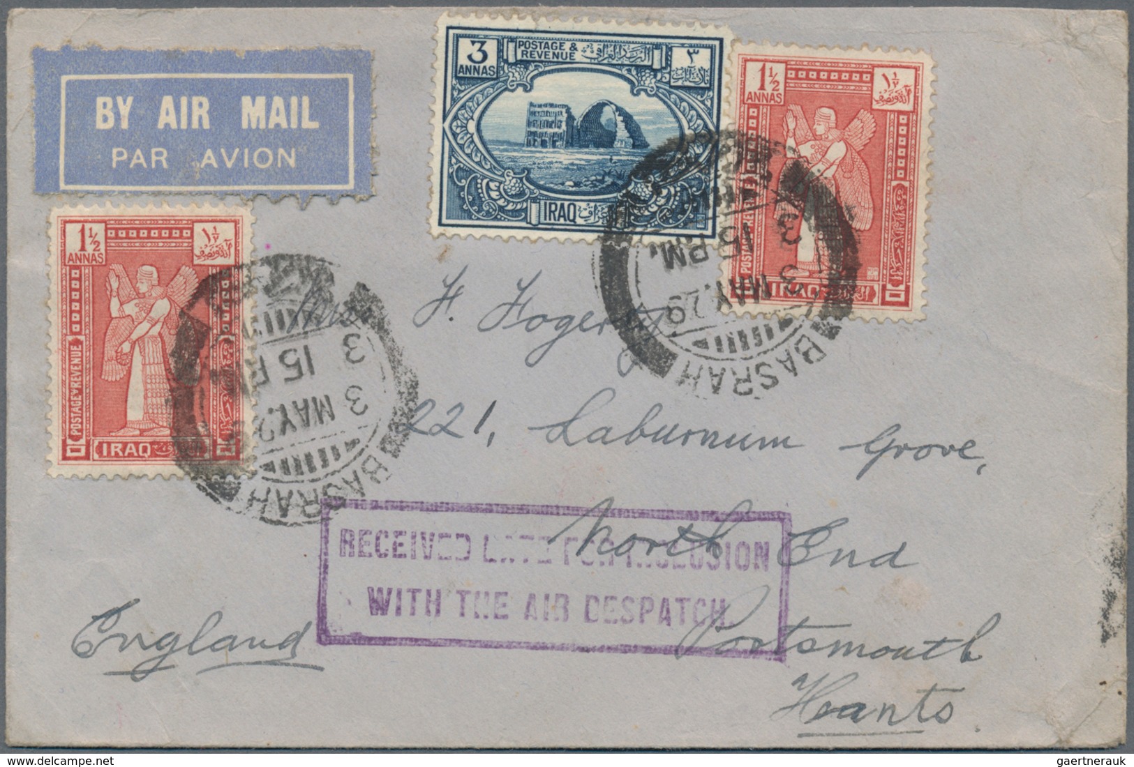 Irak: 1927/1936, Interesting Group With 15 Covers, Mostly Airmail-covers To Europe Routed Via Variou - Iraq