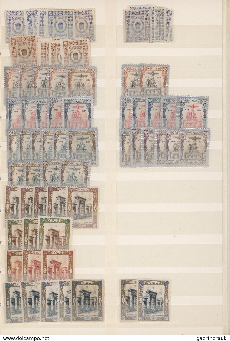 Iran: 1876/1935, Comprehensive Used And Mint Accumulation In A Stockbook, Partly Stuffed Very Densel - Iran