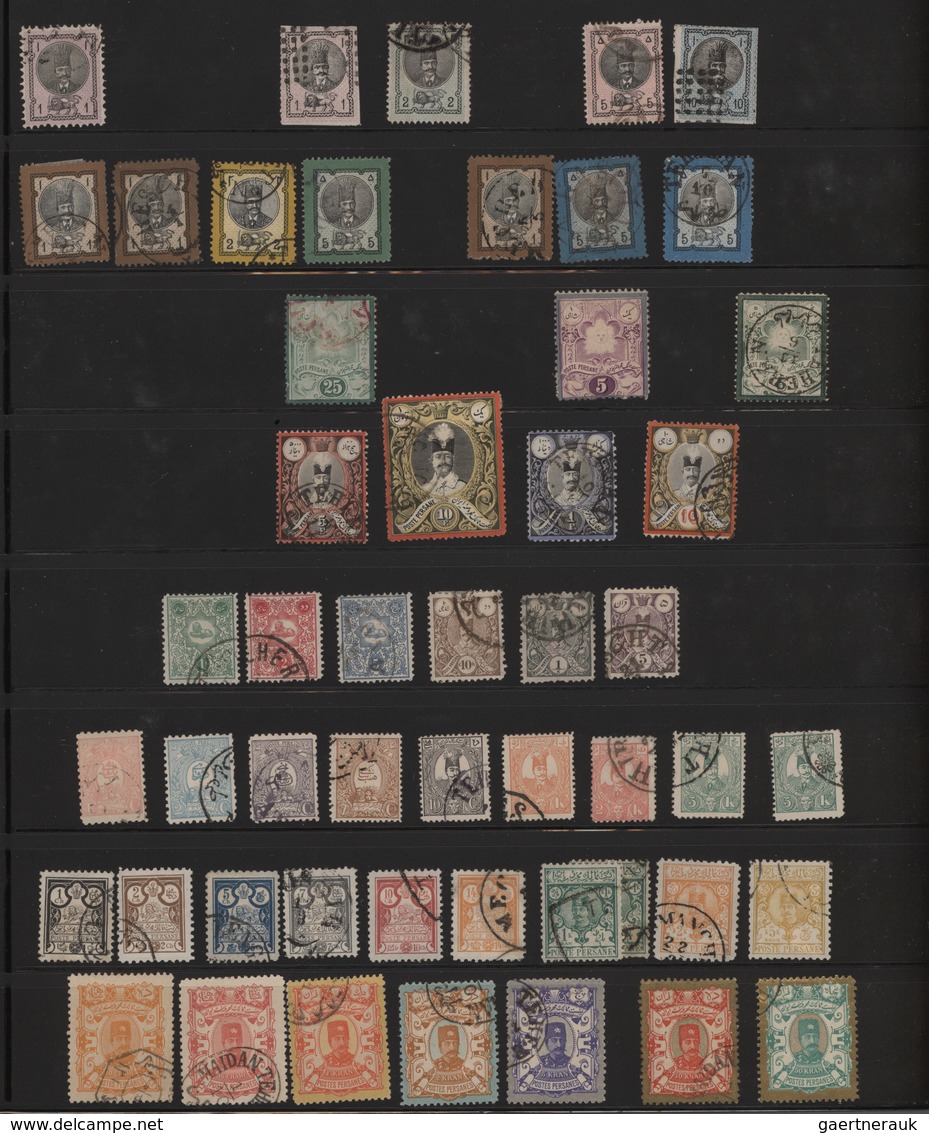 Iran: 1876/1982, Used And Mint Collection In A Lindner Binder, Well Collected Throughout From Early - Iran