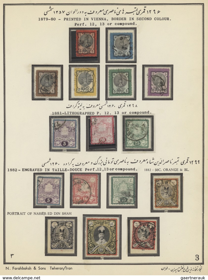Iran: 1876-1925, Collection In Farabakhsh Album Mint And Mostly Used, Including Classic Overprinted - Irán