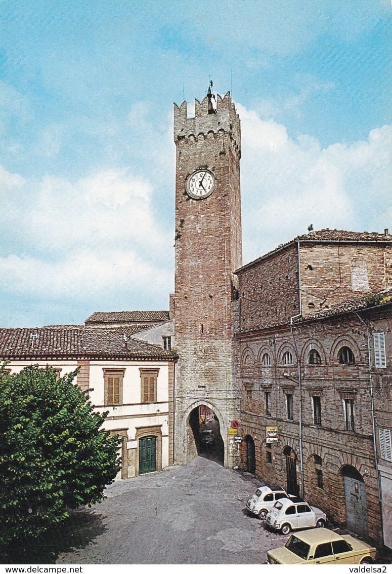 S.VITTORIA IN MATENANO - ASCOLI PICENO - TORRE DELL'ABATE ODORISIO - INSEGNA PUBBLICITARIA BIRRA PERONI- AUTO - Ascoli Piceno