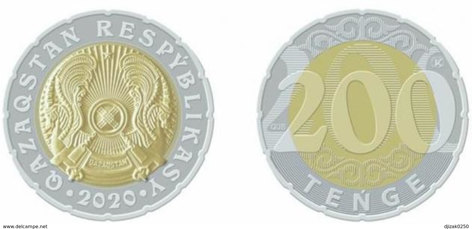 Kazakhstan 2020.Coin Of New Face Value - 200 Tenge. Bimetal.UNC.NEW!!! - Kazachstan