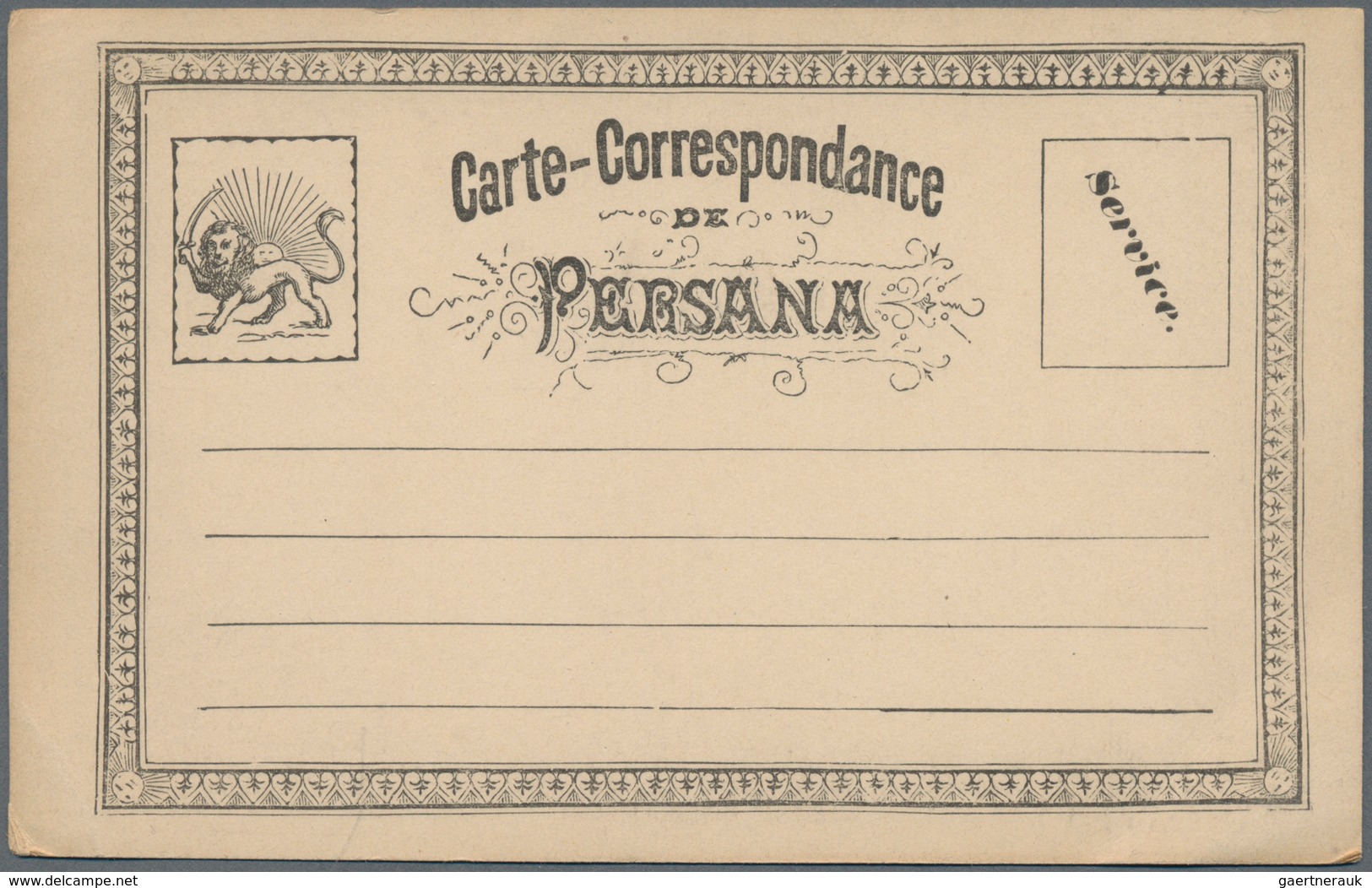 Iran: 1879/1933, Ca. 60 Mostly Unused Postal Stationery Cards Incl. Postal Stationery Paid Reply Car - Irán