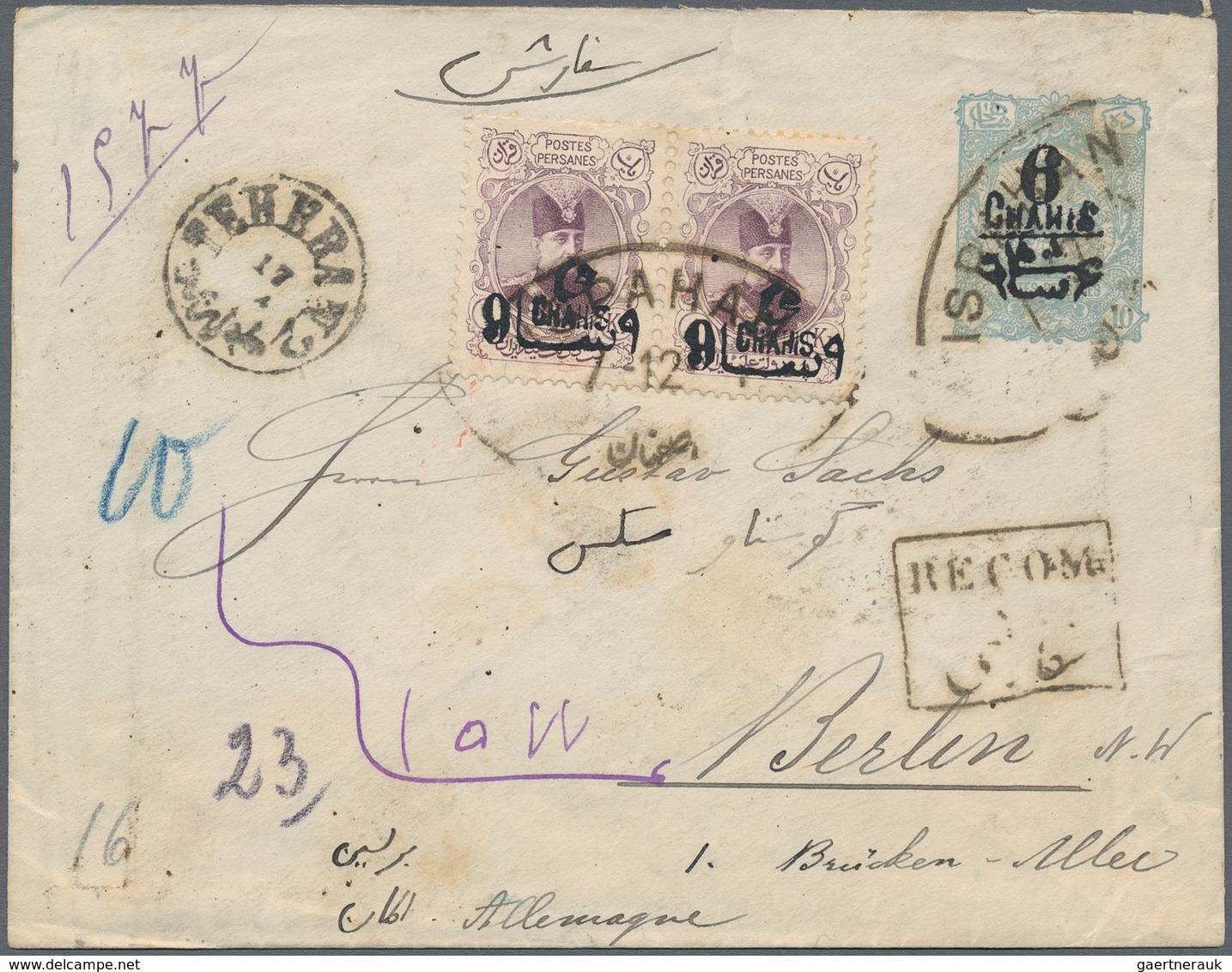 Iran: 1888-1904: Collection Of 79 Postal Stationery Envelopes Of The Various Issues, Unused And Used - Irán