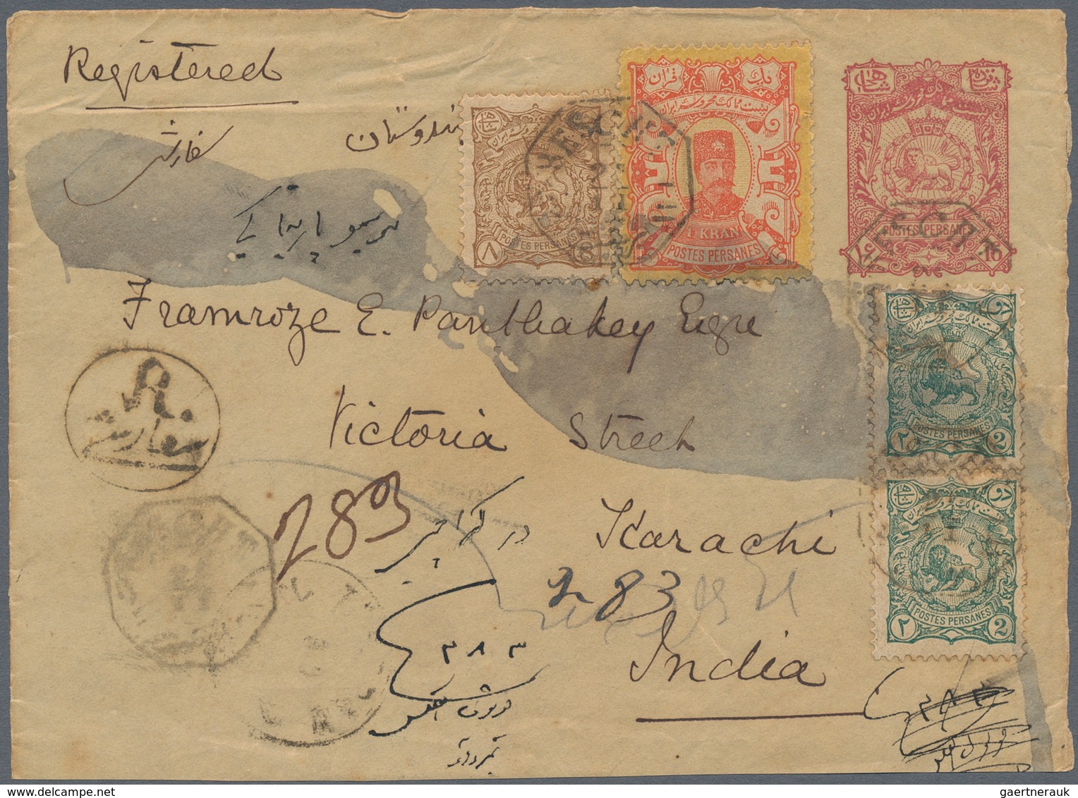 Iran: 1888-1904: Collection of 79 postal stationery envelopes of the various issues, unused and used