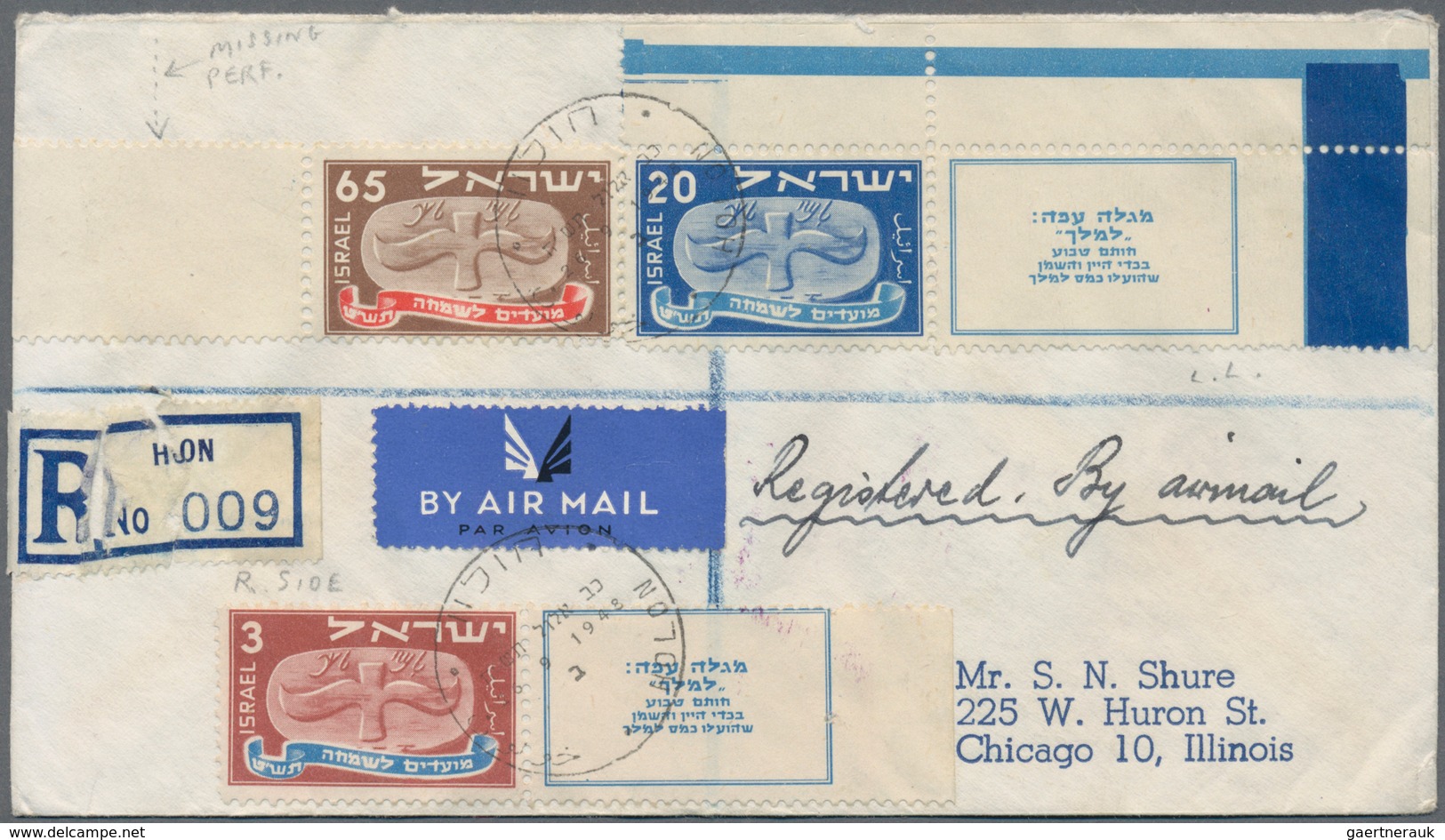 Israel: 1948/1955, Assortment Of Apprx. 117 Covers/cards With Commercial And Philatelic Mail And Spe - Usati (senza Tab)