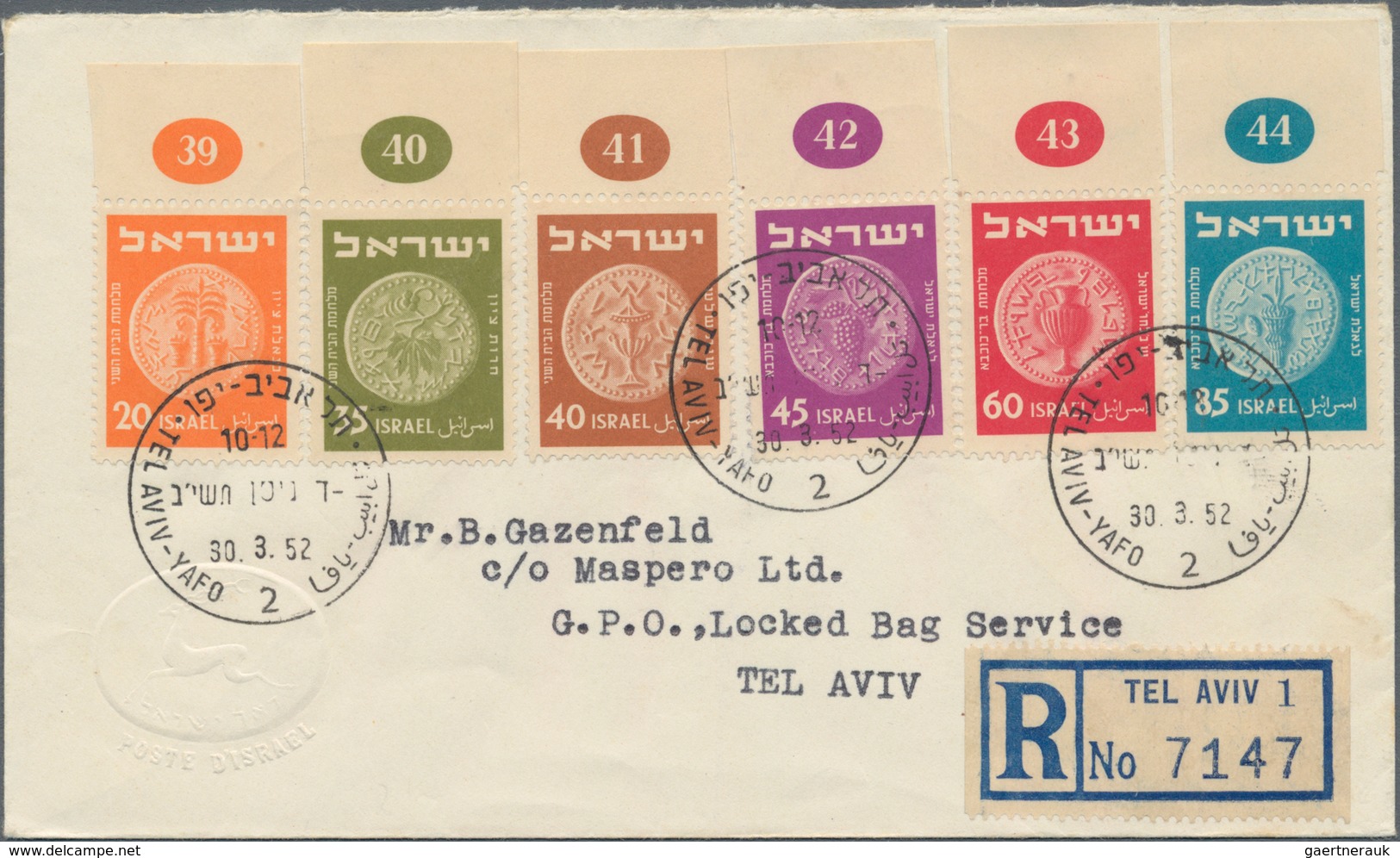 Israel: 1949/1959, Holding Of Apprx 210 Covers/cards/used Stationeries, Comprising Commercial And Ph - Usados (sin Tab)