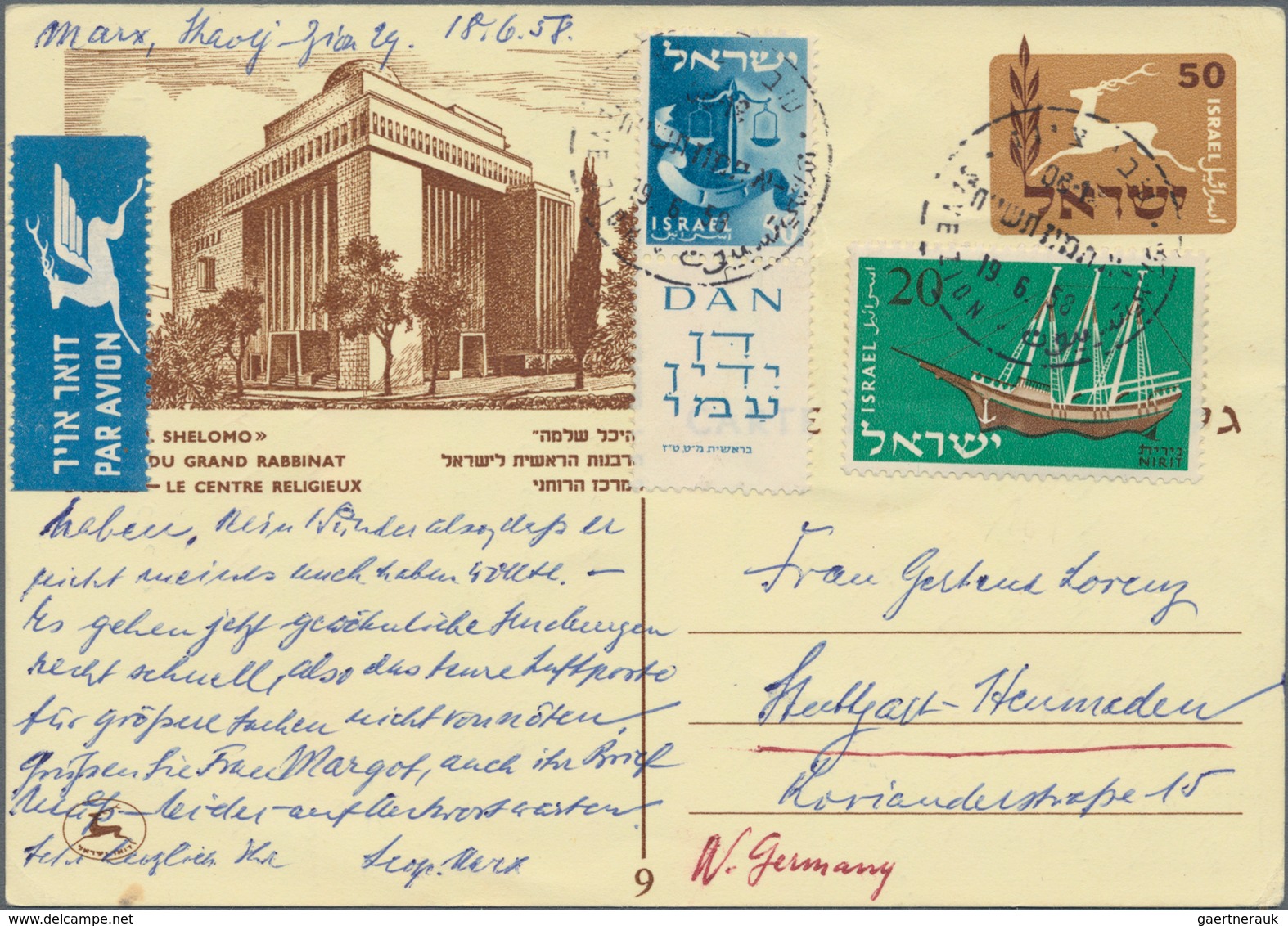 Israel: 1950/2008, STATIONERIES, holding of apprx. 520 unused and used cards/aerogrammes/envelopes,