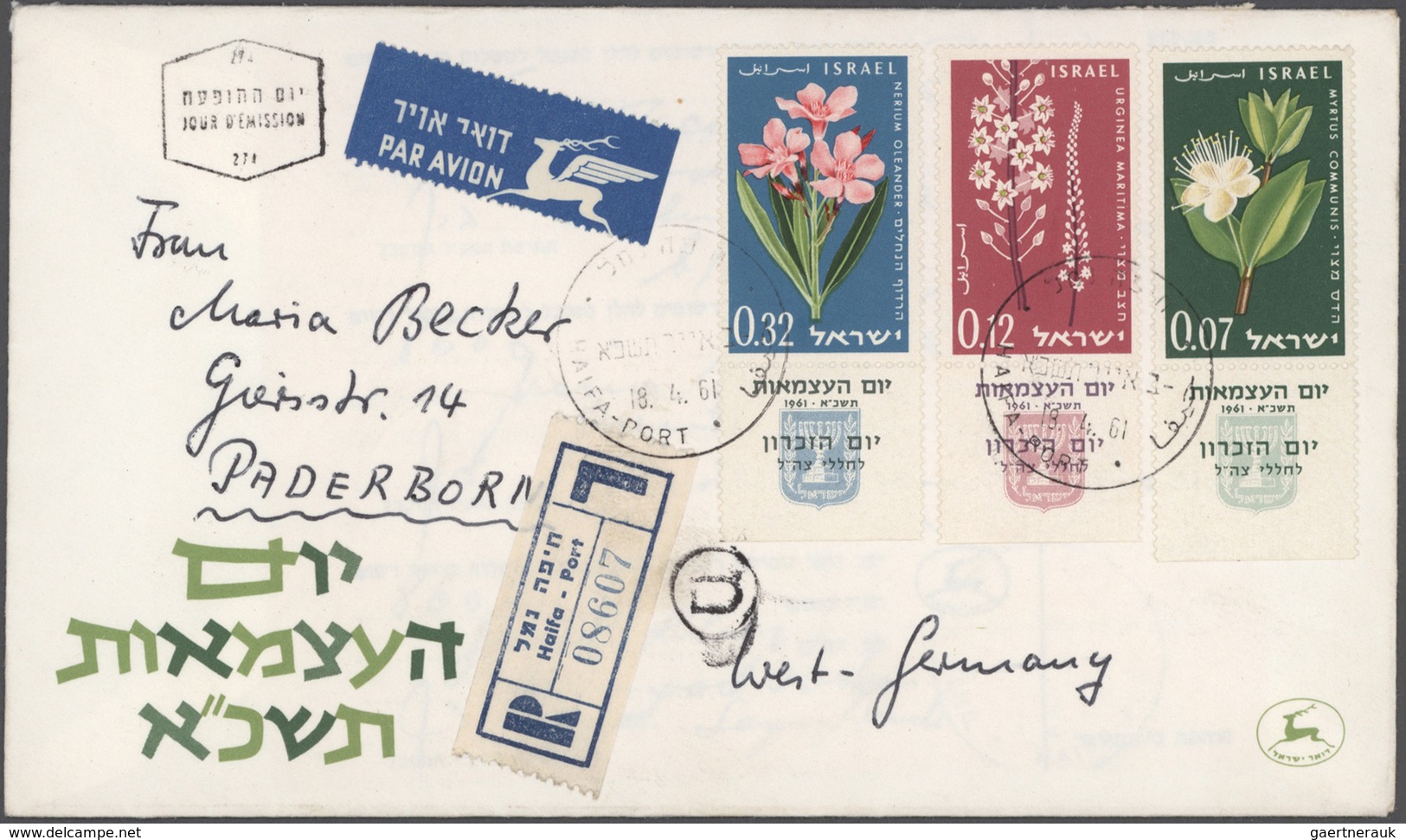 Israel: 1960/2000, accumulation of more than 800 covers/cards/stationeries, mainly philatelic mail/f