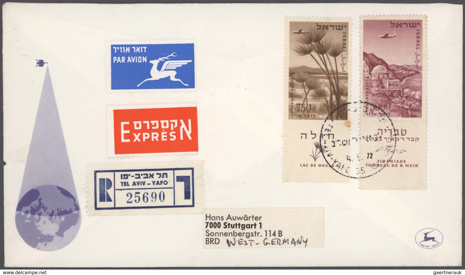 Israel: 1960/2000, accumulation of more than 800 covers/cards/stationeries, mainly philatelic mail/f