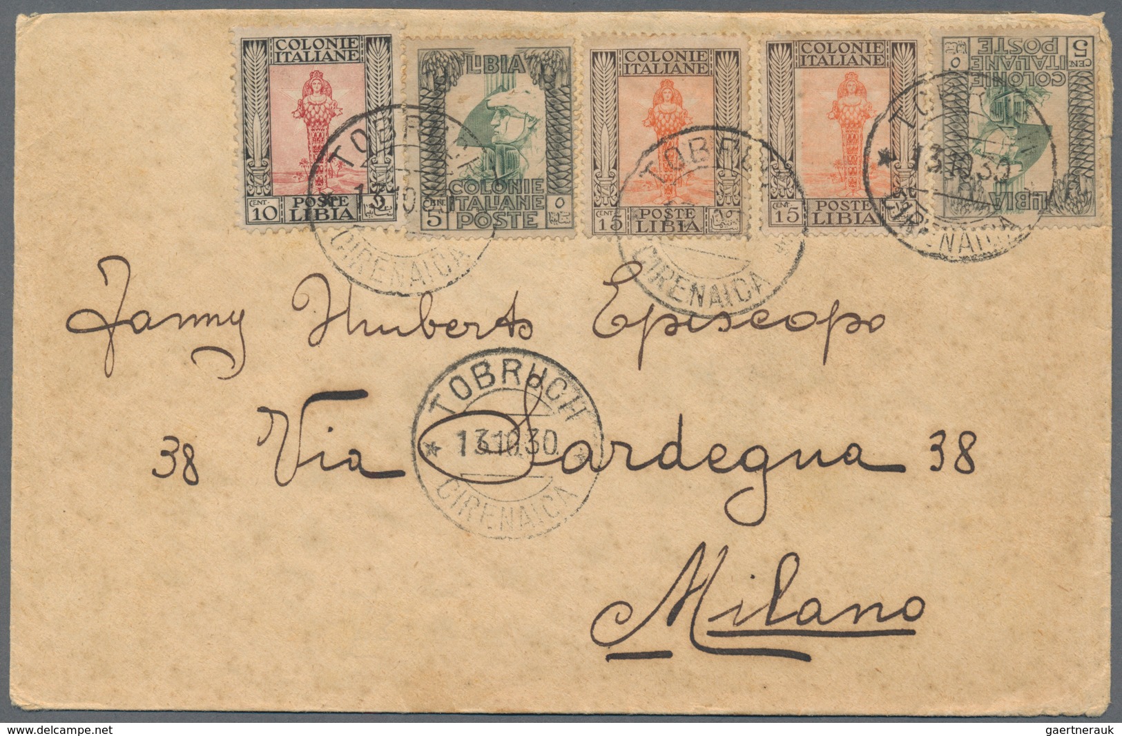 Italienisch-Libyen: 1913/1934, 16 Intresting Covers And Cards Including Airmails And Censored Mail A - Libia