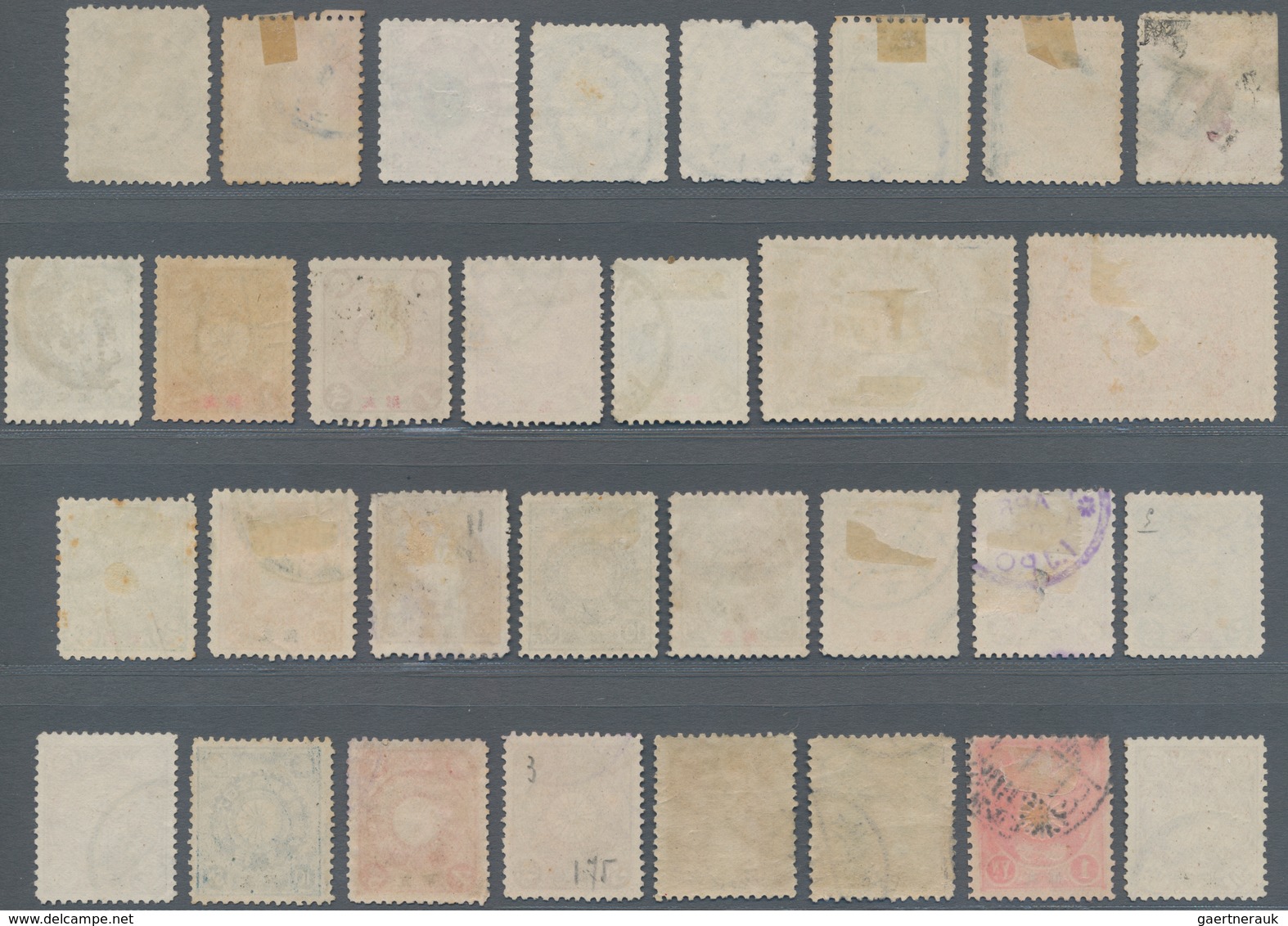 Japanische Post In China: 1876/1945, Used On 10 Larger Stockcards Inc. Forerunners, Ovpts. With 5y A - 1943-45 Shanghái & Nankín