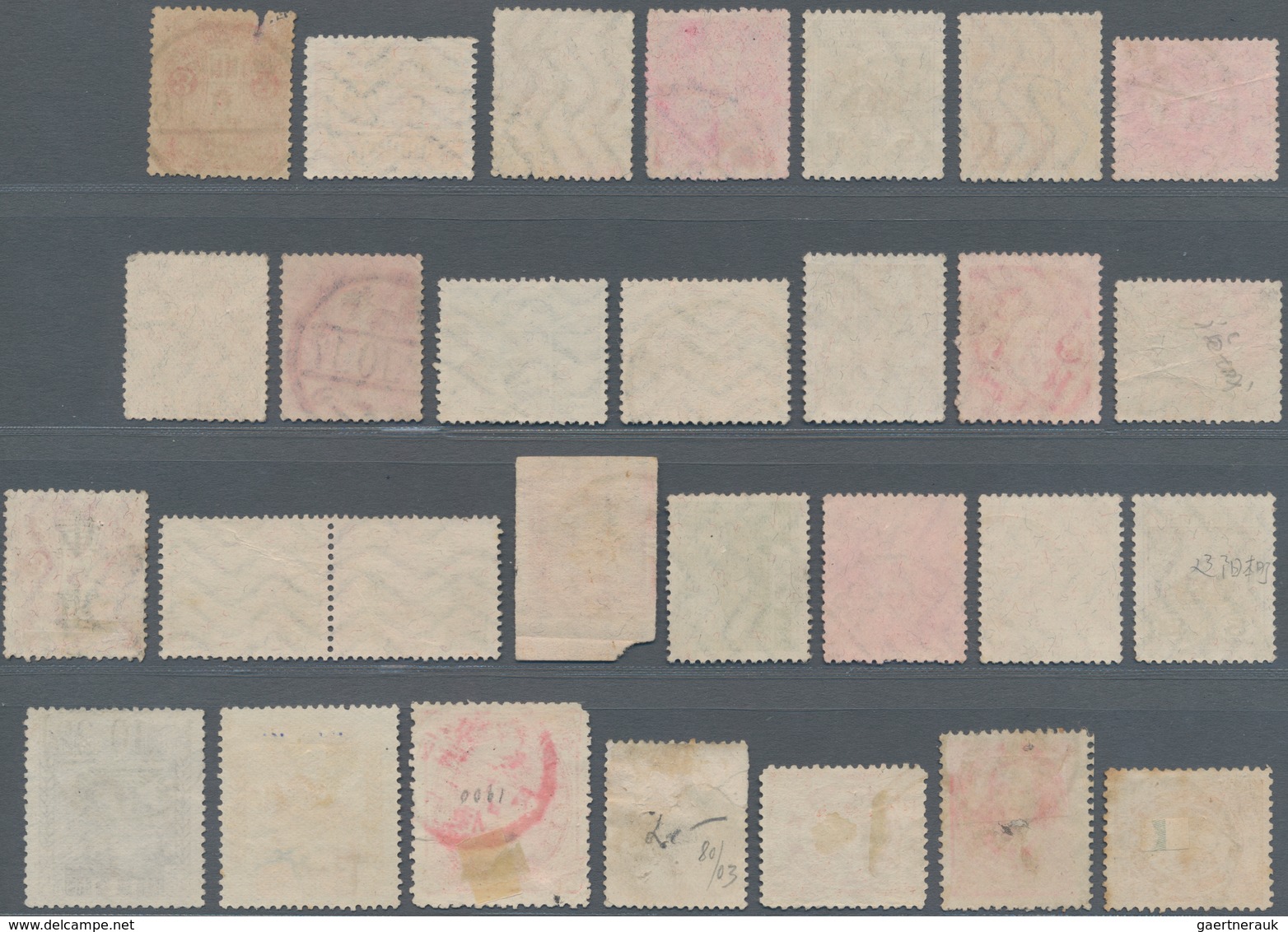 Japanische Post in China: 1876/1945, used on 10 larger stockcards inc. forerunners, ovpts. with 5y a