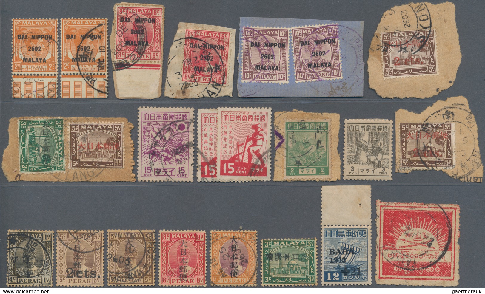 Japanische Besetzung  WK II - Malaya: 1942/45, Accumulation Mint/used/on Piece Inc. General Issues " - Maleisië (1964-...)