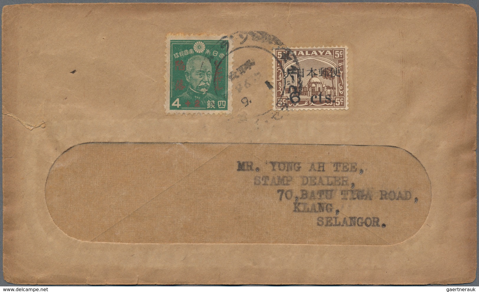 Japanische Besetzung  WK II - Malaya: General Issues, 1942/44, Covers With Ovpt. Issues (6 + 1 Front - Malaysia (1964-...)