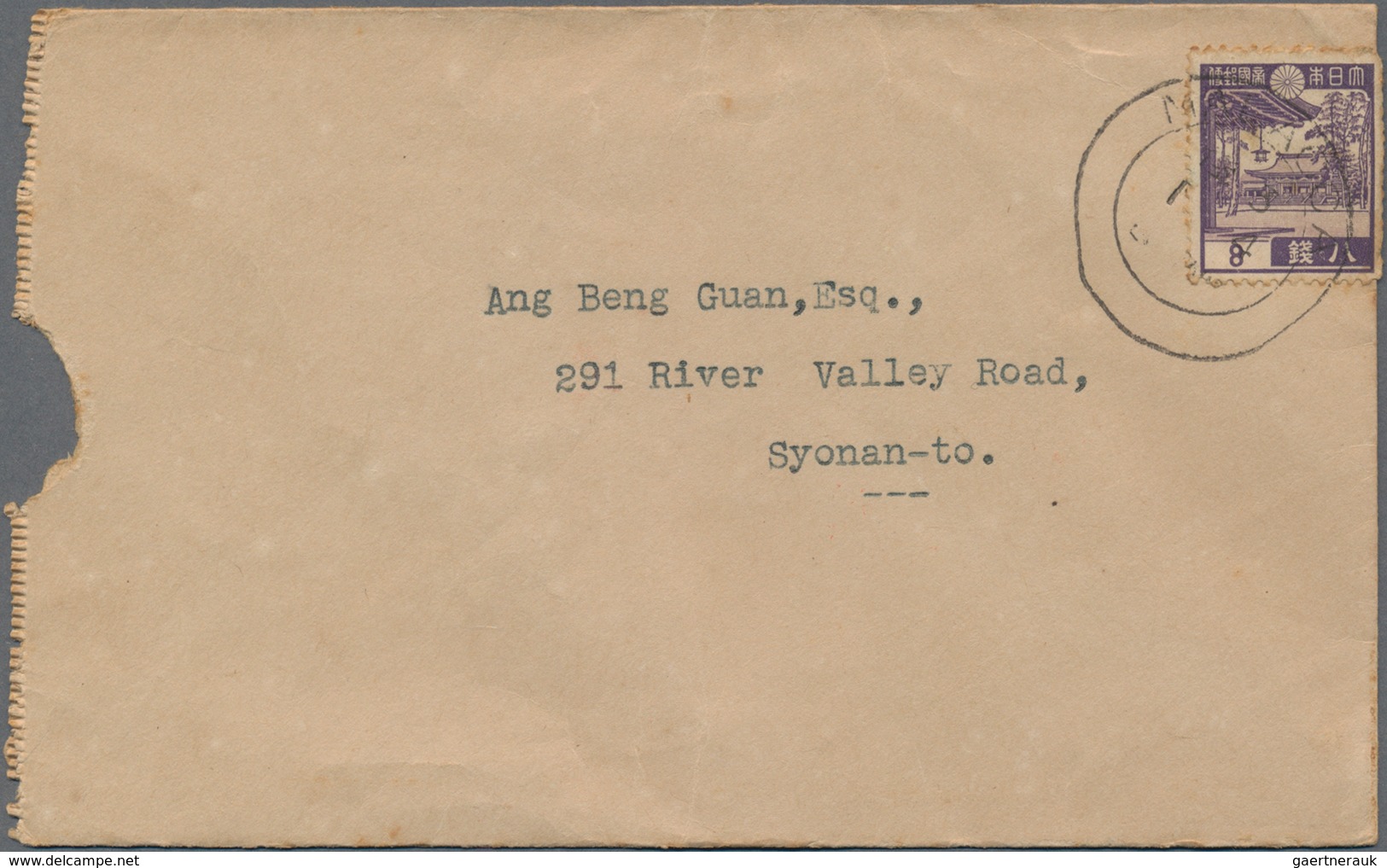 Japanische Besetzung  WK II - Malaya: General Issues, 1943/44 Covers With Regulars (5) Or Japan 1938 - Malaysia (1964-...)