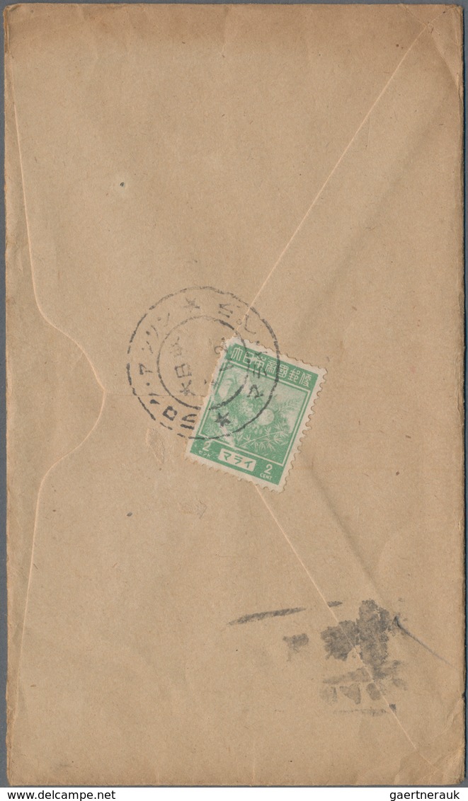 Japanische Besetzung  WK II - Malaya: General Issues, 1943/44 Covers With Regulars (5) Or Japan 1938 - Maleisië (1964-...)