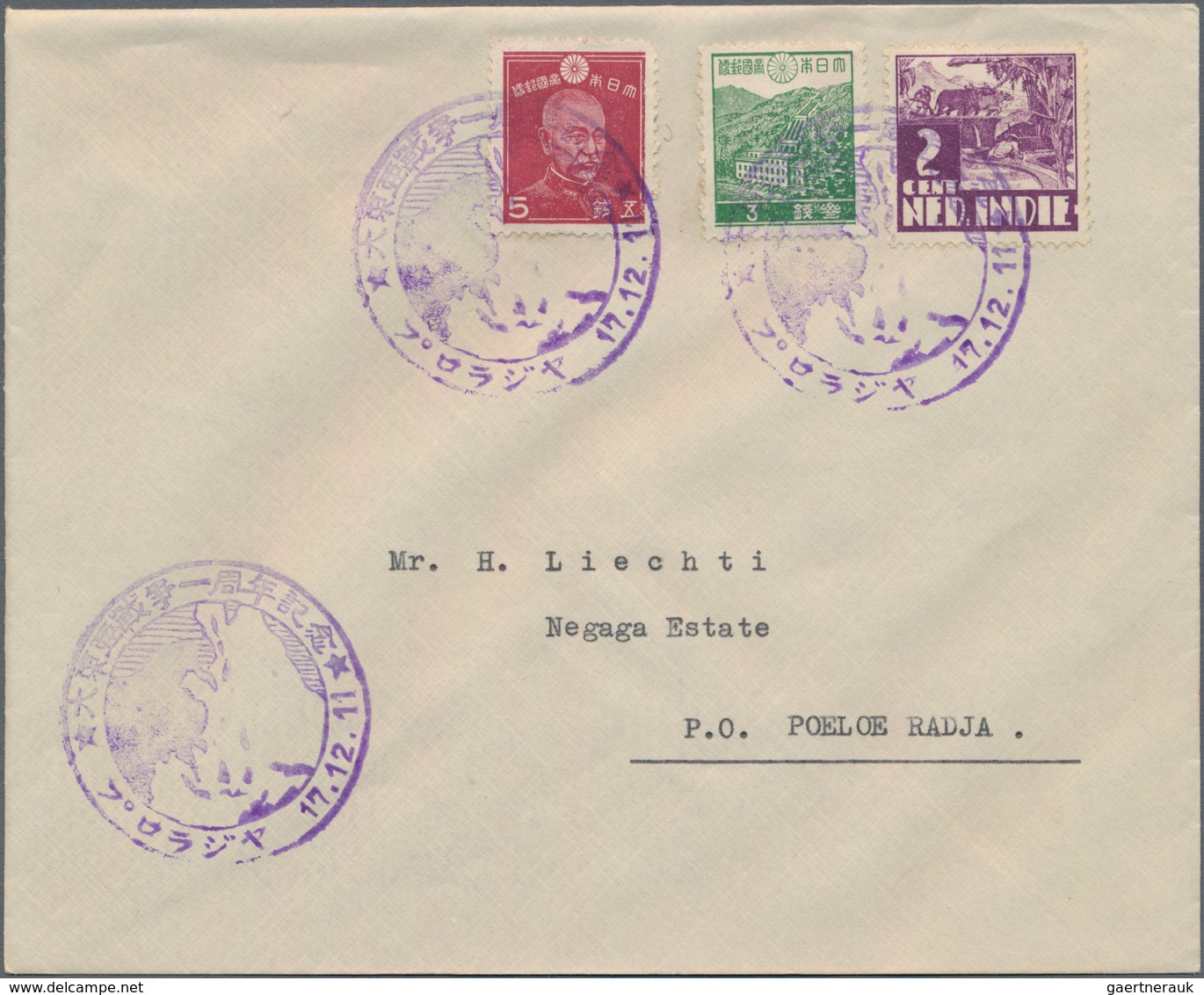 Japanische Besetzung  WK II - NL-Indien / Sumatra / Dutch East Indies: 1942/45, Covers (13) All W. P - Indonesië