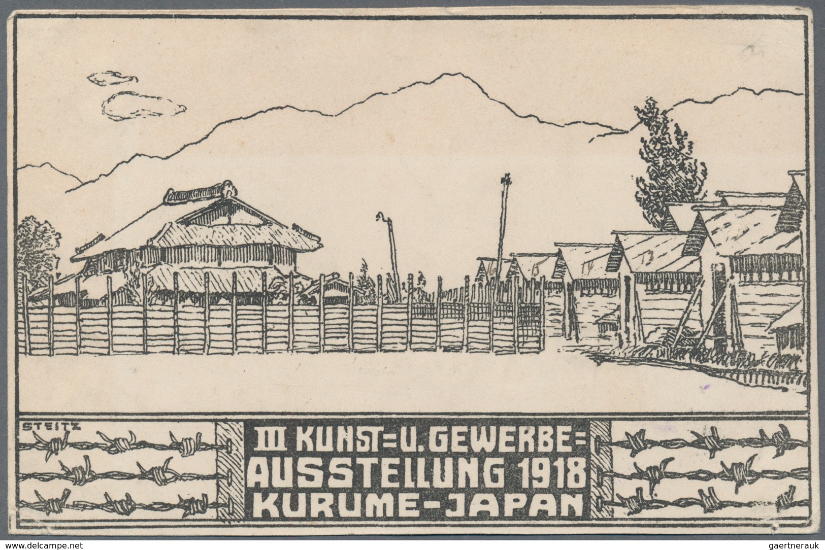 Lagerpost Tsingtau: Kurume, 1915/20, covers (4, one incoming), cards (18) inc. confirmation card to