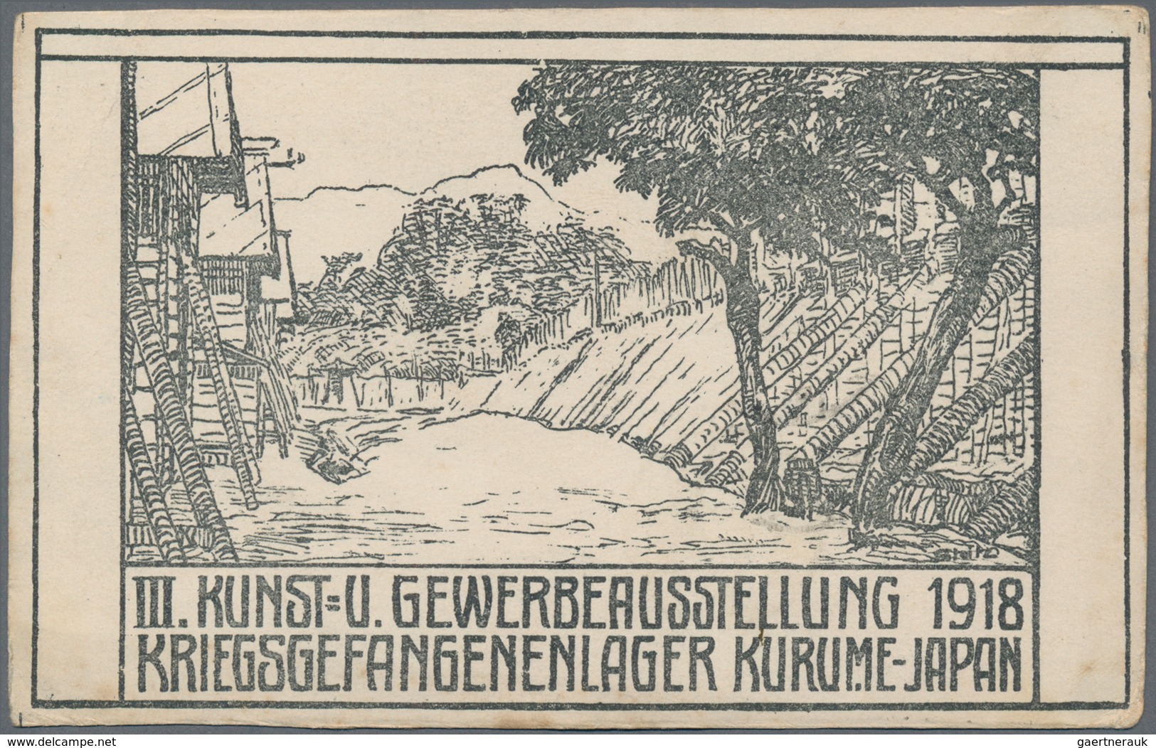 Lagerpost Tsingtau: Kurume, 1915/20, covers (4, one incoming), cards (18) inc. confirmation card to