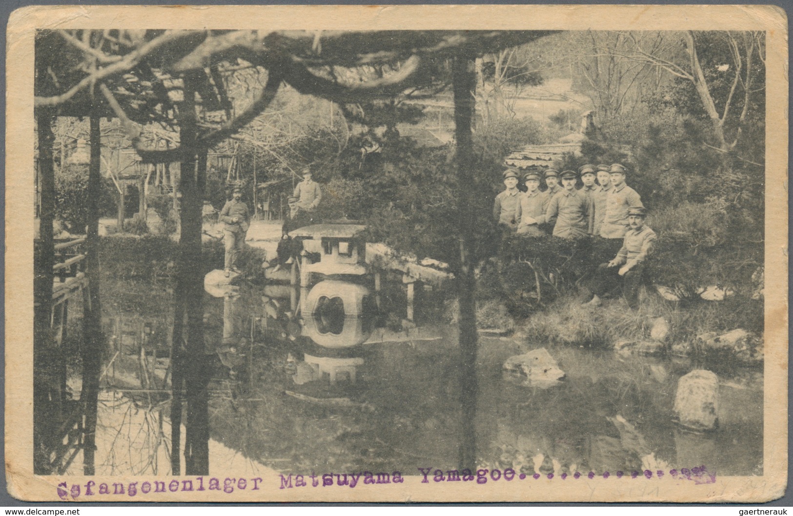 Lagerpost Tsingtau: Matsuyama, 1915/17, Cards (5) To Germany Inc. Picture Of Camps "Kokaido" (assemb - China (oficinas)