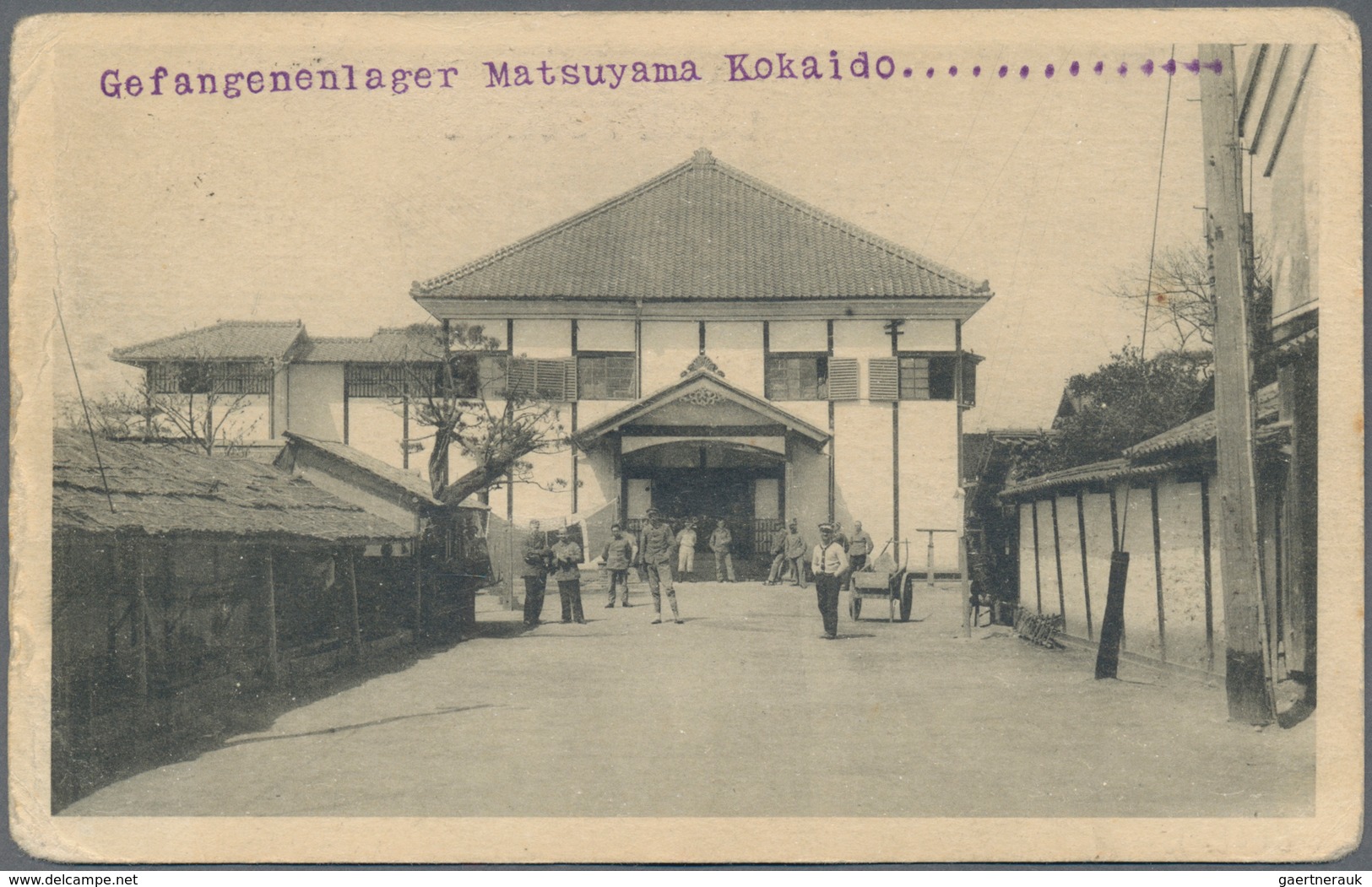 Lagerpost Tsingtau: Matsuyama, 1915/17, Cards (5) To Germany Inc. Picture Of Camps "Kokaido" (assemb - Chine (bureaux)