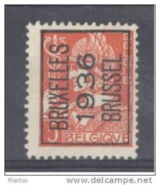 BELGIE - OBP Nr PRE 302 A  - "BRUSSEL 1936" - Typo - Mercurius - Préo/Precancels - (*) - Typos 1932-36 (Cérès Und Mercure)