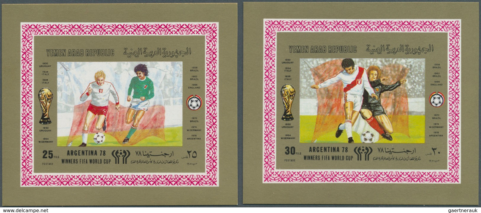 Jemen: 1980/1985, DE LUXE SHEETS, Seven Different Issues With 25 Complete Sets Of De Luxe Sheets Eac - Jemen