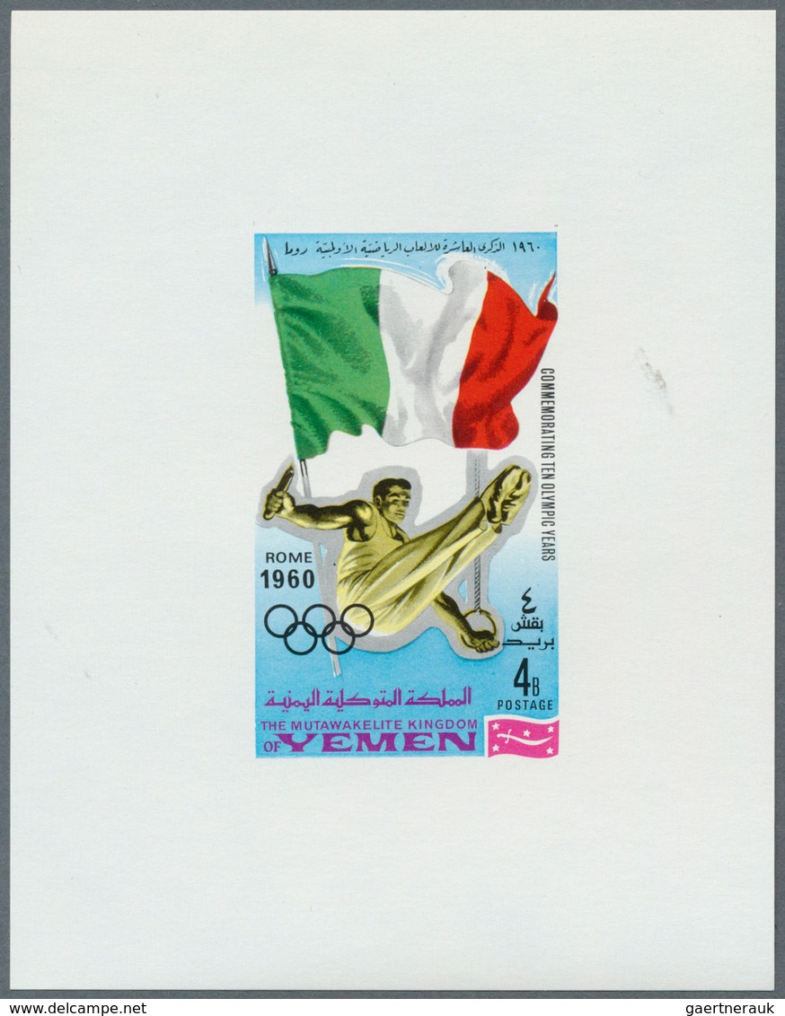 Jemen - Königreich: 1968, Summer OLYMPICS 1924-1968 'National flags and venues' 11 different imperfo