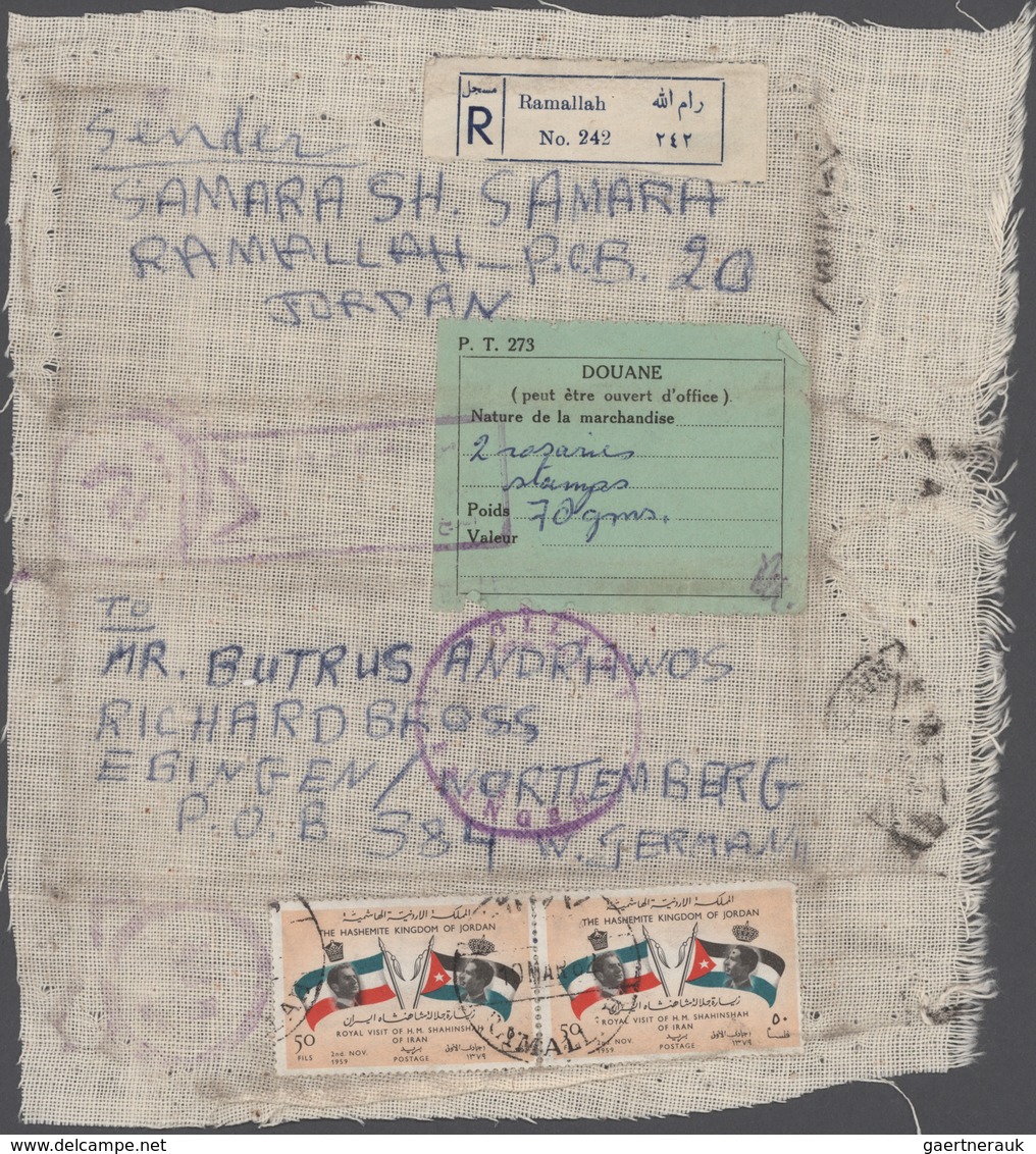 Jordanien: 1954/1989, Holding Of Apprx. 200 Covers/cards, Mainly Correspondence To Germany, Showing - Giordania