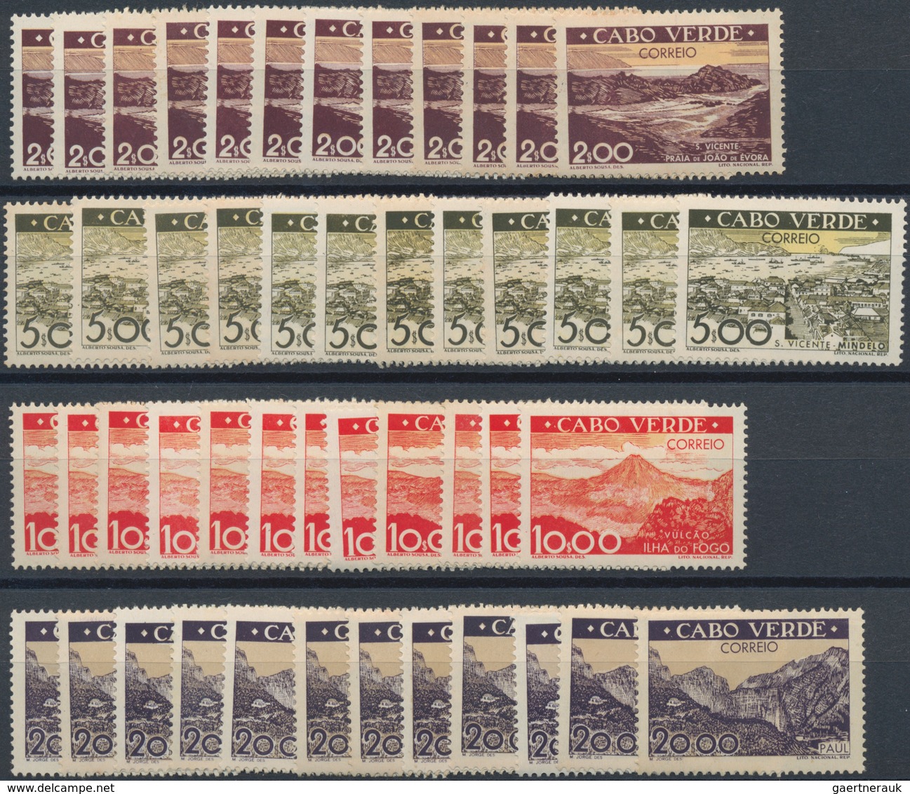 Kap Verde: 1877/1973, Accumulation/stock Of The Colonial Period, Sorted On Stockcards And Mainly In - Kaapverdische Eilanden