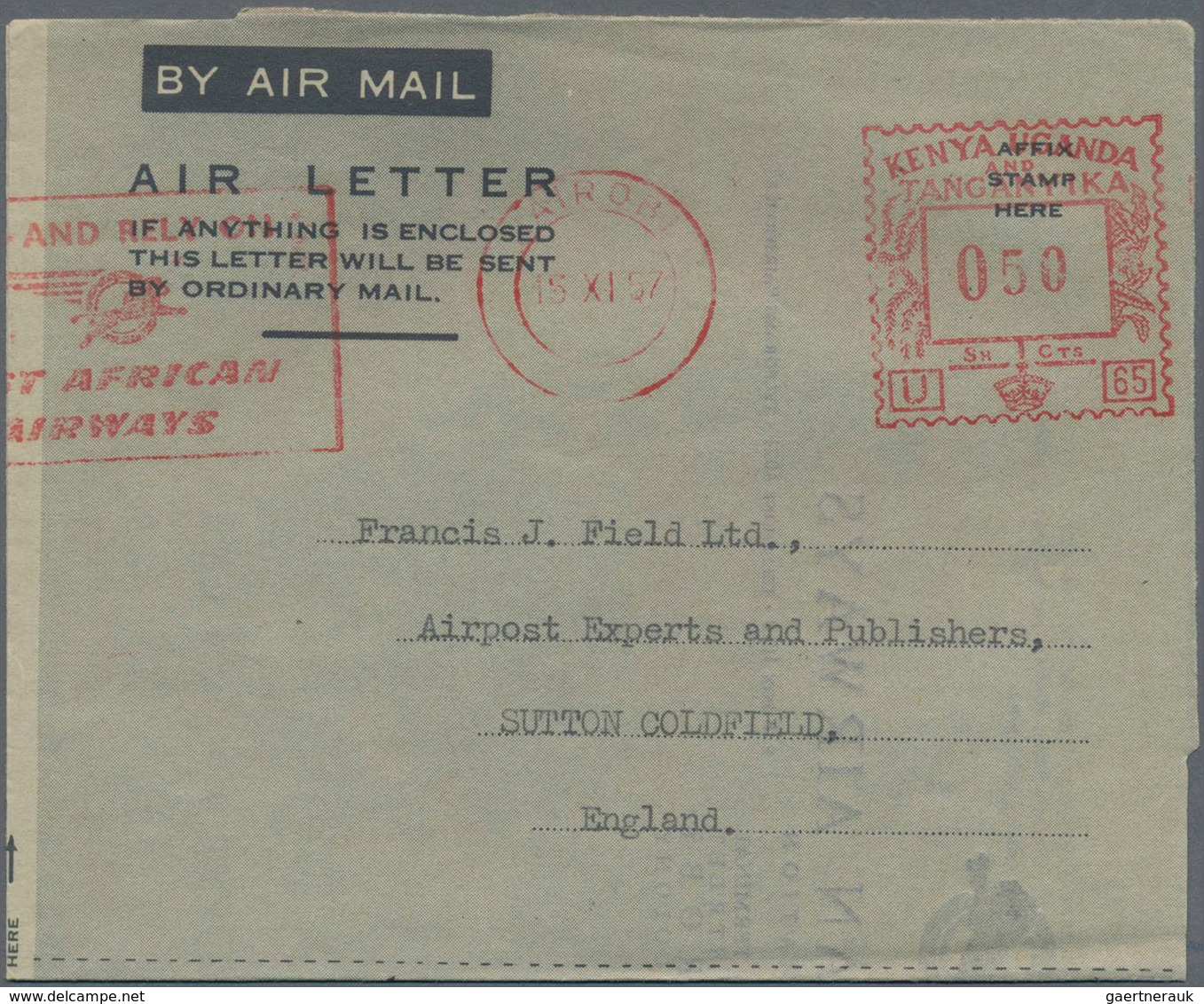 Kenia: 1930/97 (ca.), 690 Pieces Of Postal Stationeries, Postcards And Covers, Including Air Letter - Kenia (1963-...)