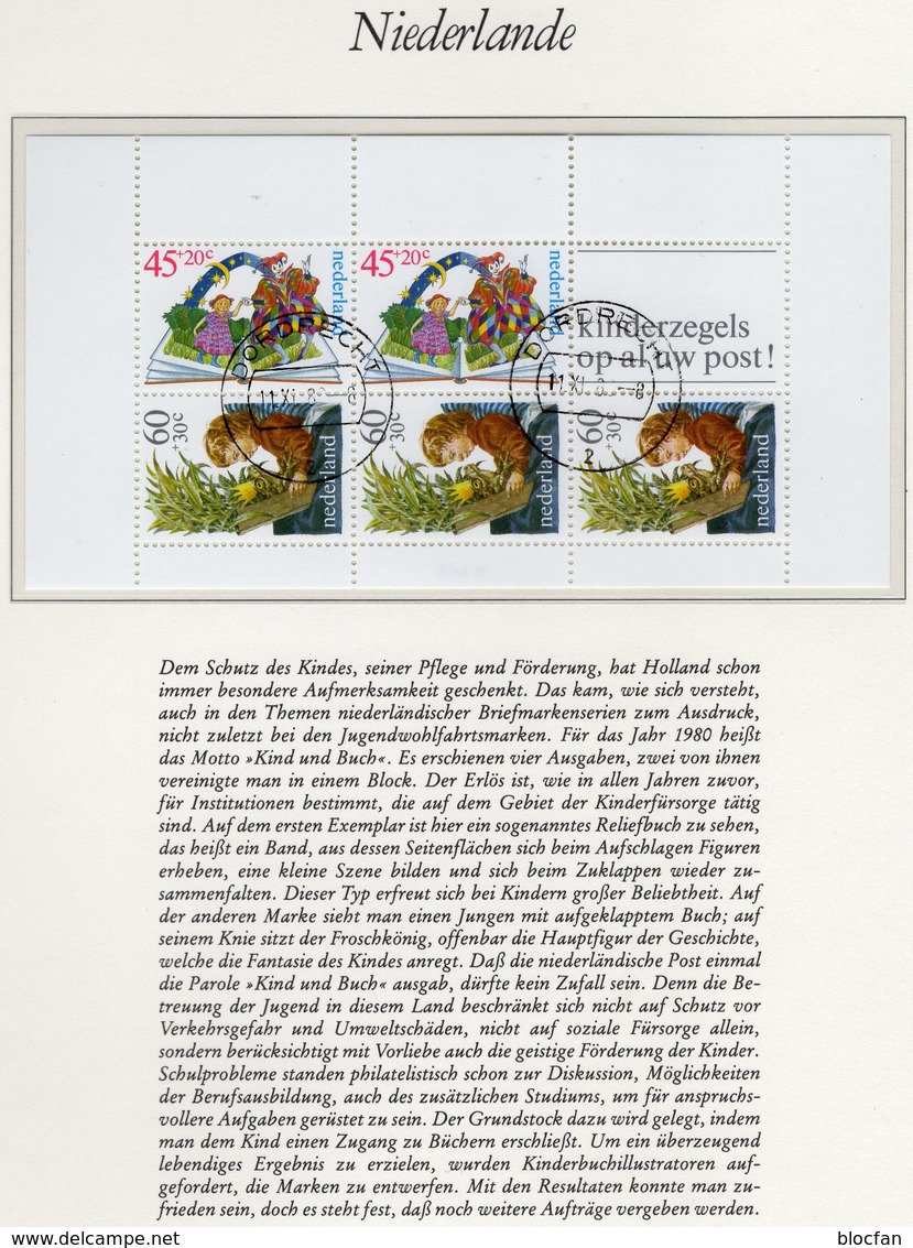 Voor Het Kind 1980 Nederland Block 21 O 2€ Märchen Kinder-Buch Children Hoja Ss Bloque Bloc Art Sheet Bf NETHERLAND - Sonstige & Ohne Zuordnung