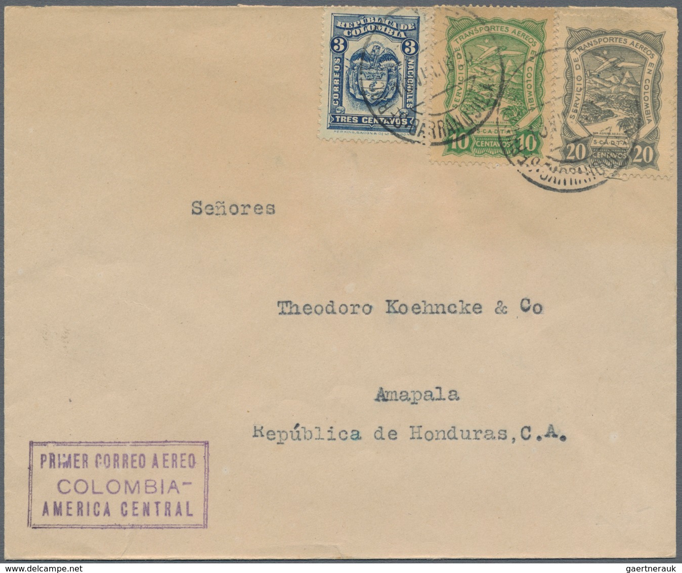 Kolumbien: 1895/1987 (ca.), Mainly Before 1960, Holding Of Apprx. 250 Covers/cards, Many Sent To Ger - Colombia