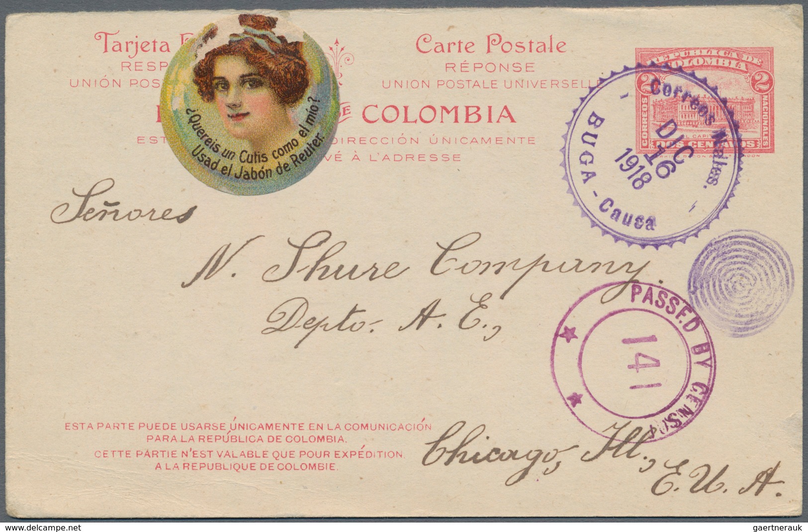 Kolumbien: 1895/1987 (ca.), Mainly Before 1960, Holding Of Apprx. 250 Covers/cards, Many Sent To Ger - Colombia